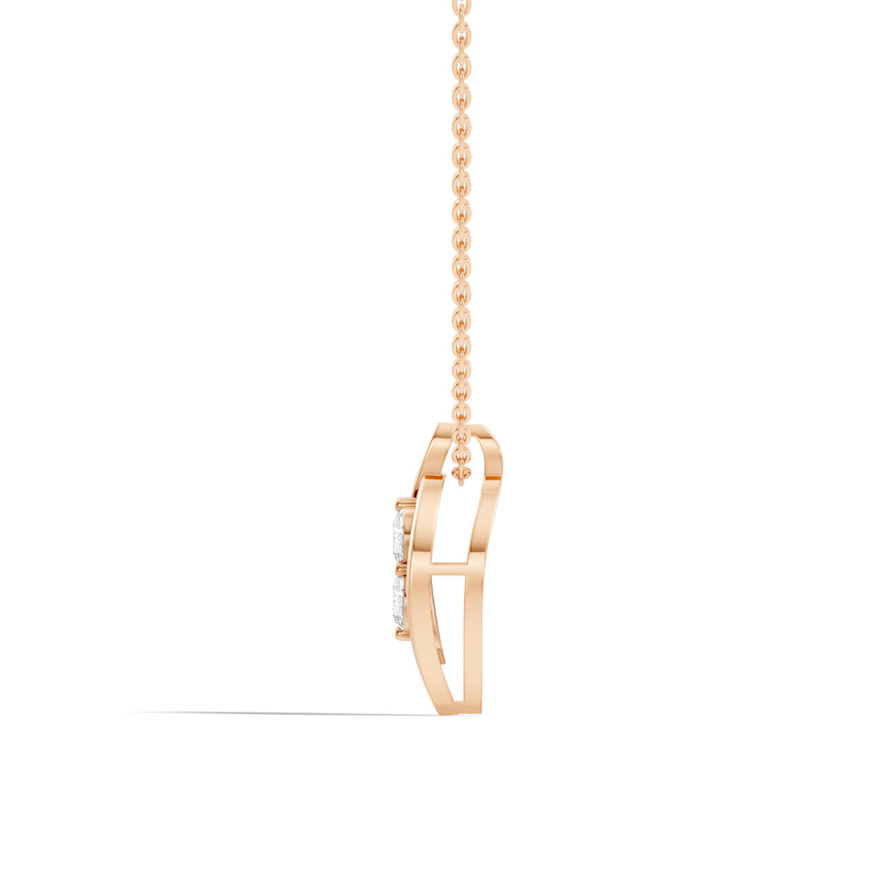 .60 Ct. Two-Stone Round Diamond Twist Pendant Necklace (GJSPD-146) 3