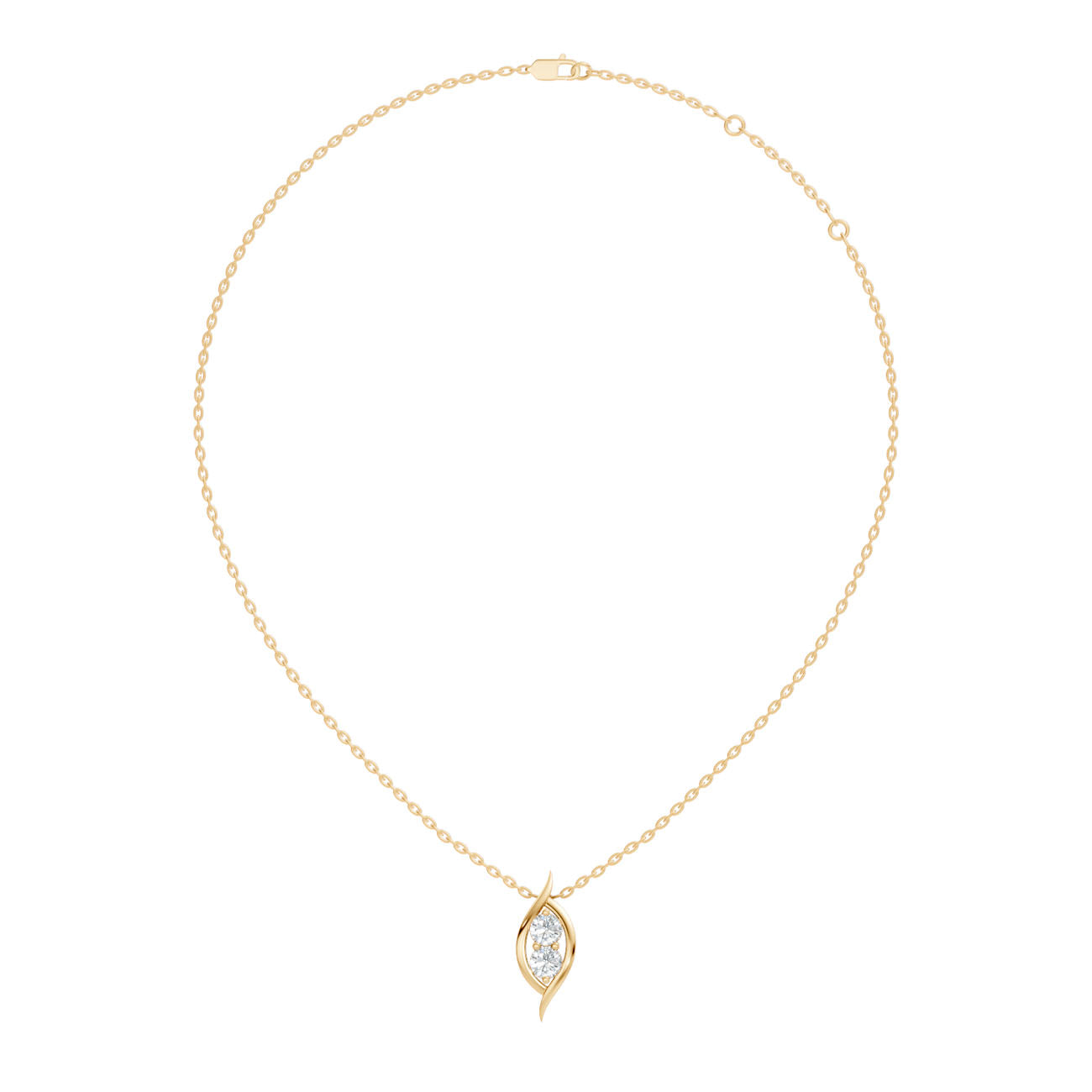 .60 Ct. Two-Stone Round Diamond Twist Pendant Necklace (GJSPD-146) 7