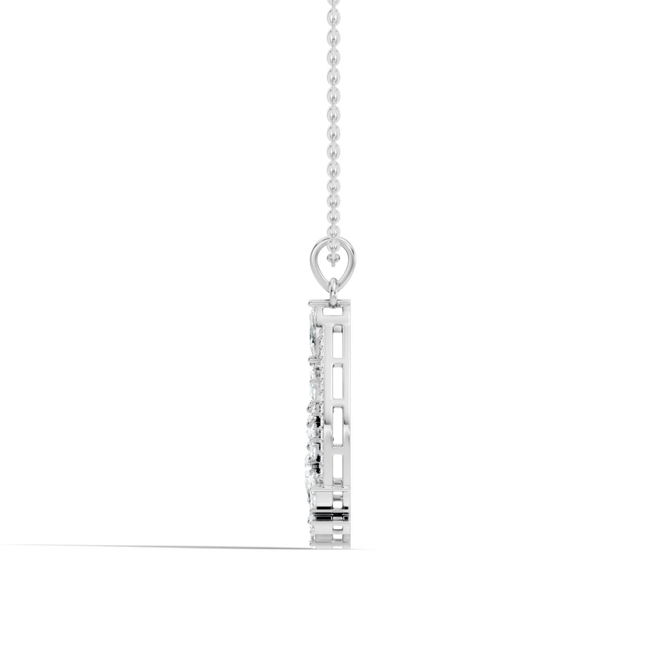 1.20 Ct. Marquise & Mixed-Cut Diamond Teardrop Pendant Necklace (GJSPD-160) 6