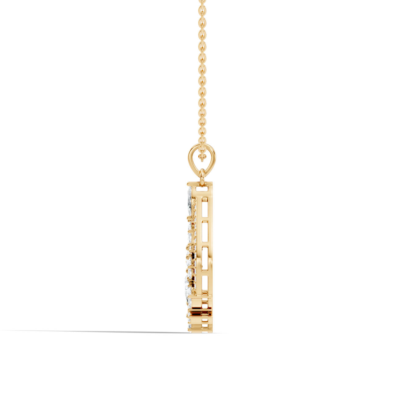 1.20 Ct. Marquise & Mixed-Cut Diamond Teardrop Pendant Necklace (GJSPD-160) 9