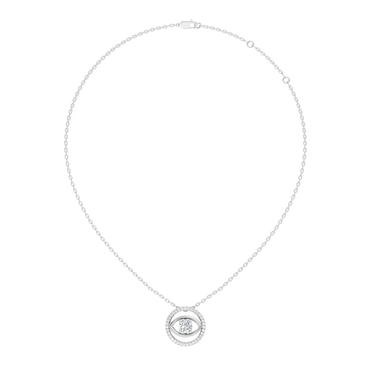 .70 Ct. Diamond Evil Eye Halo Pendant Necklace (GJSPD-163) 6