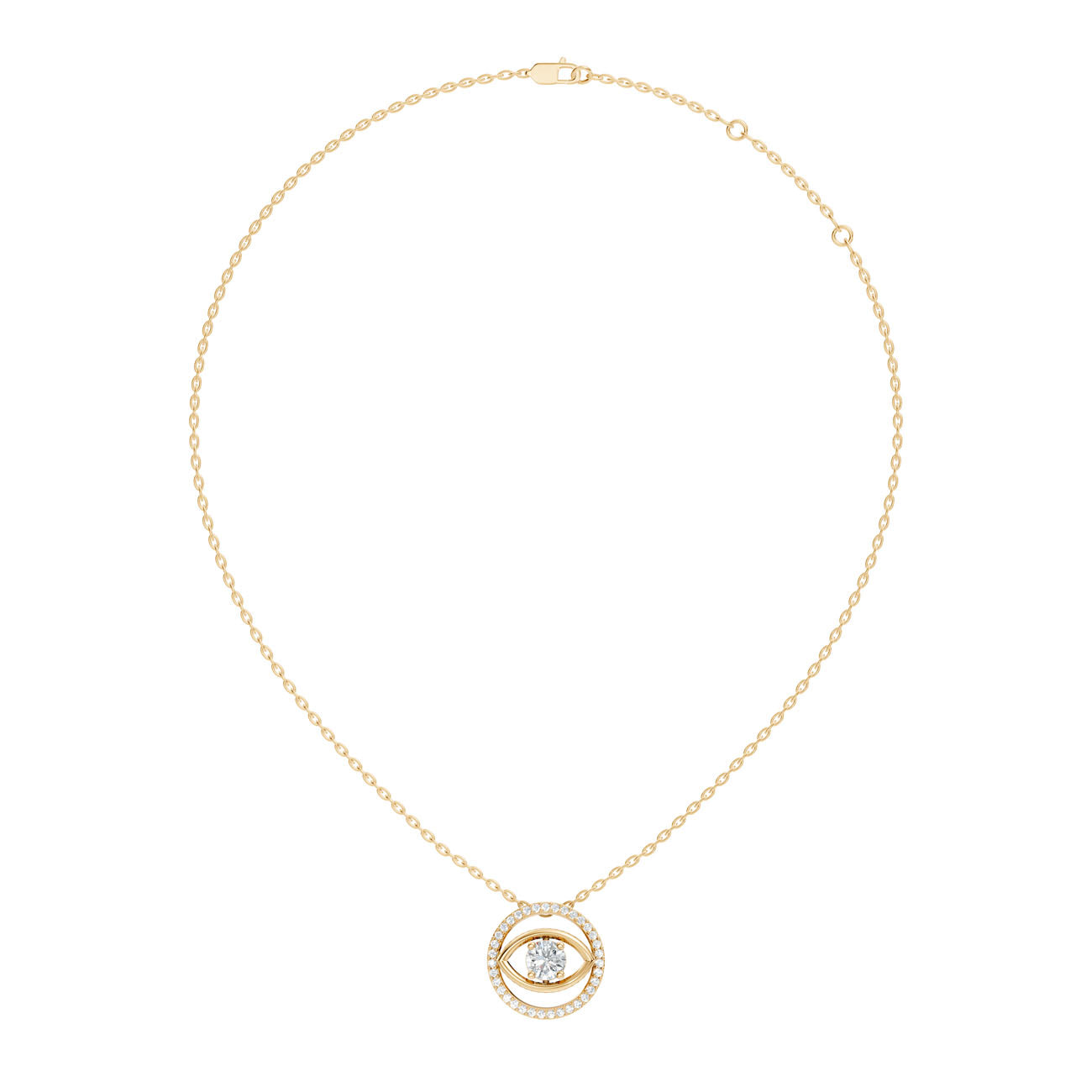 .70 Ct. Diamond Evil Eye Halo Pendant Necklace (GJSPD-163) 8