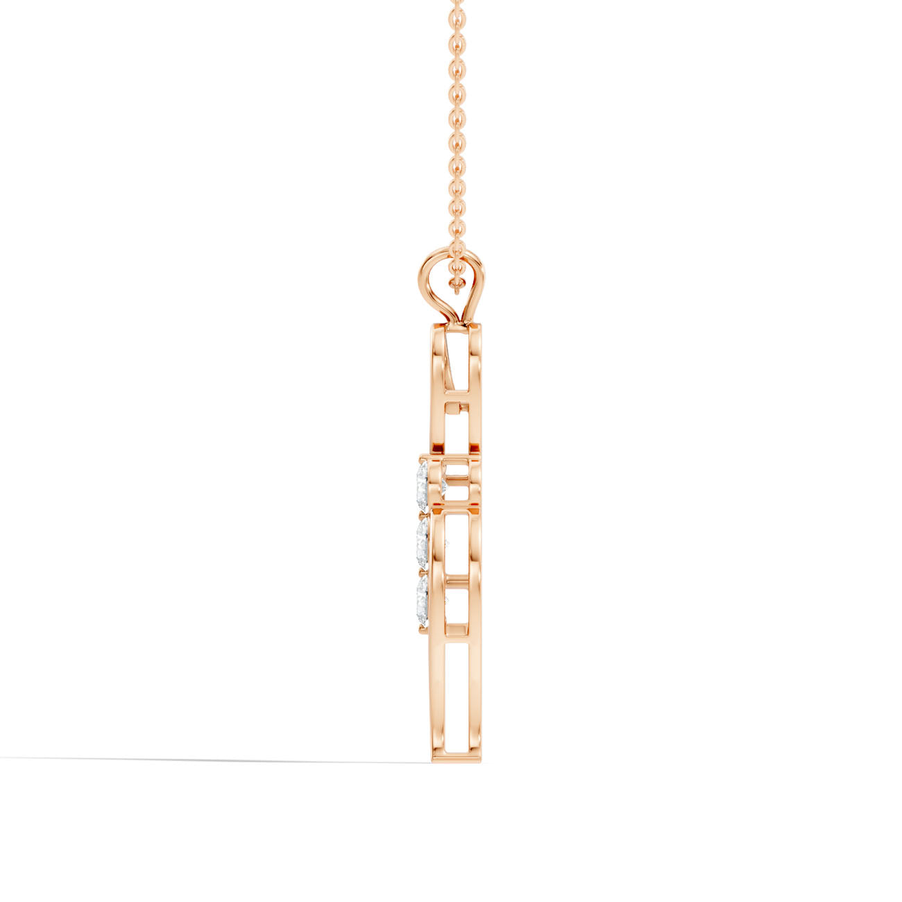 .90 Ct. Three-Stone Diamond Twist Pendant Necklace (GJSPD-167) 8