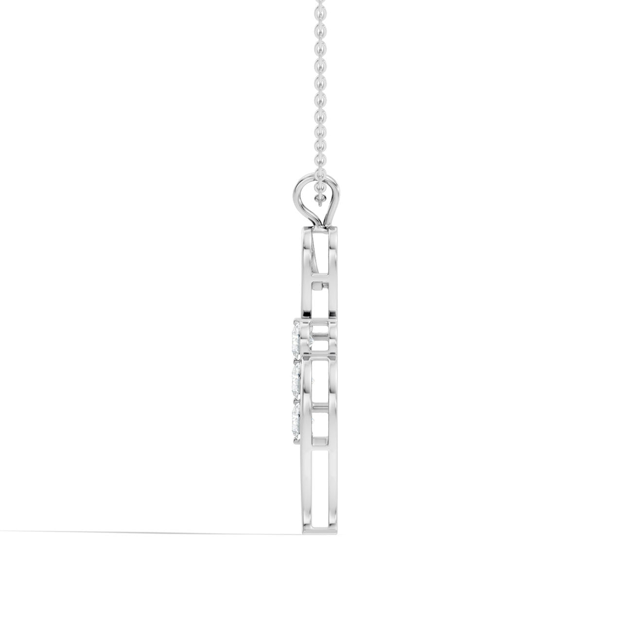 .90 Ct. Three-Stone Diamond Twist Pendant Necklace (GJSPD-167) 5