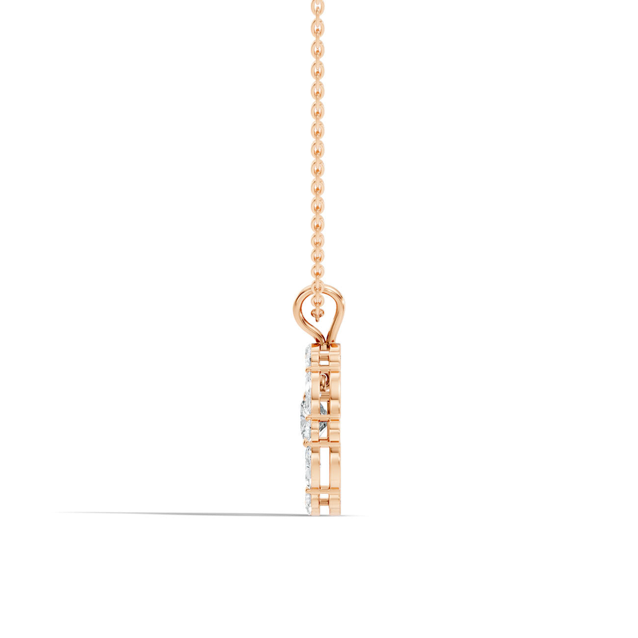 1.45 Ct. Cushion-Cut Diamond Halo Circle Pendant Necklace (GJSPD-171) 9