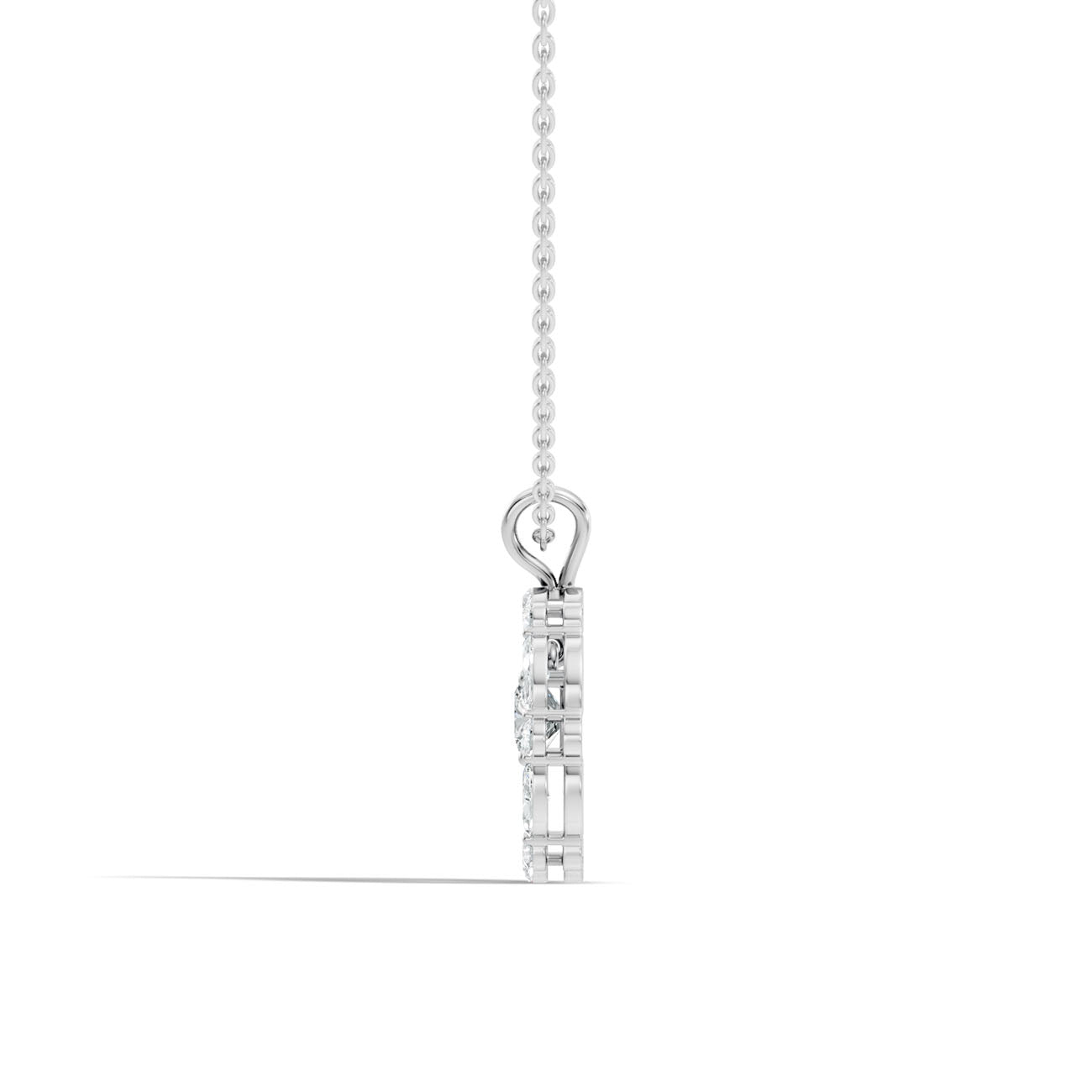 1.45 Ct. Cushion-Cut Diamond Halo Circle Pendant Necklace (GJSPD-171) 6