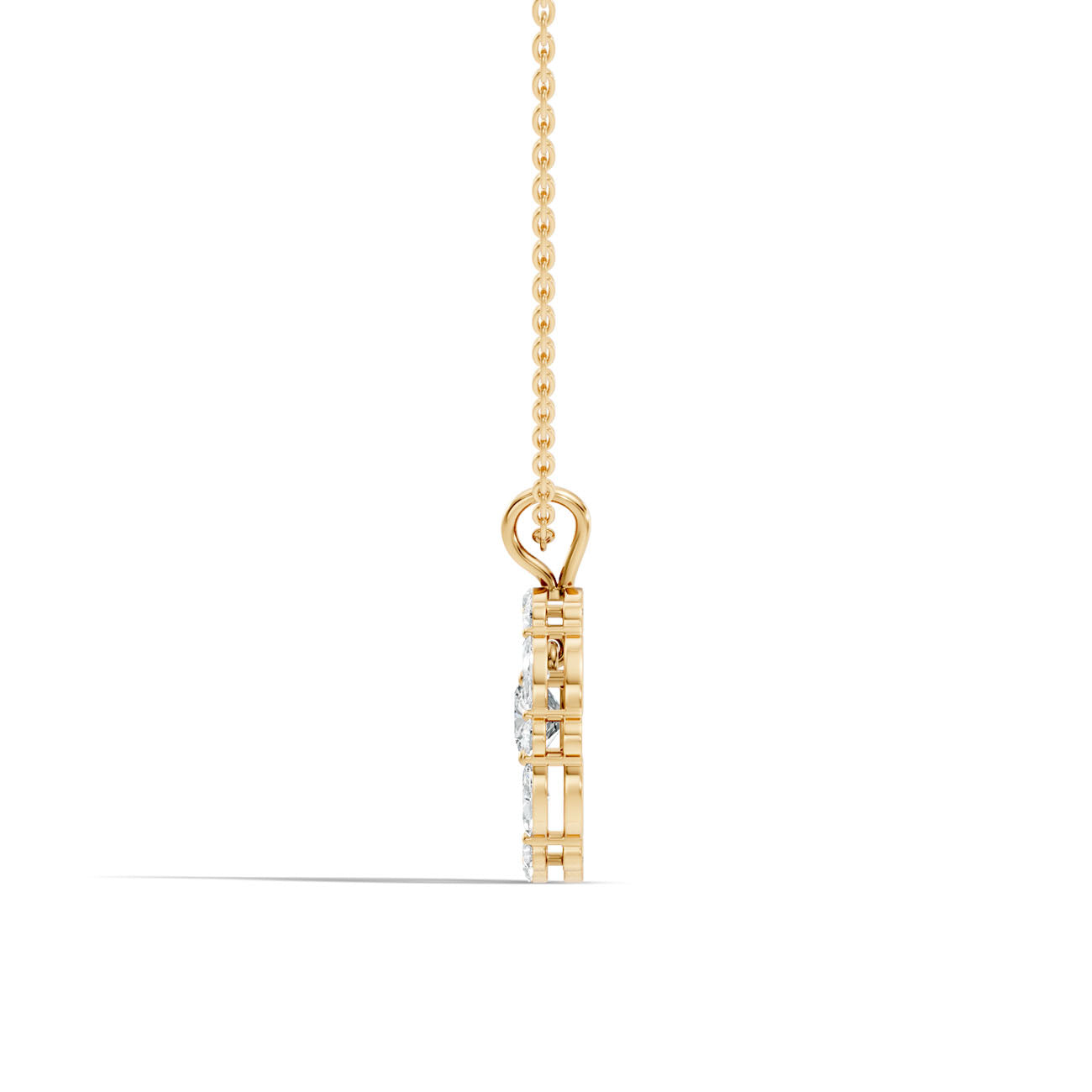 1.45 Ct. Cushion-Cut Diamond Halo Circle Pendant Necklace (GJSPD-171) 3