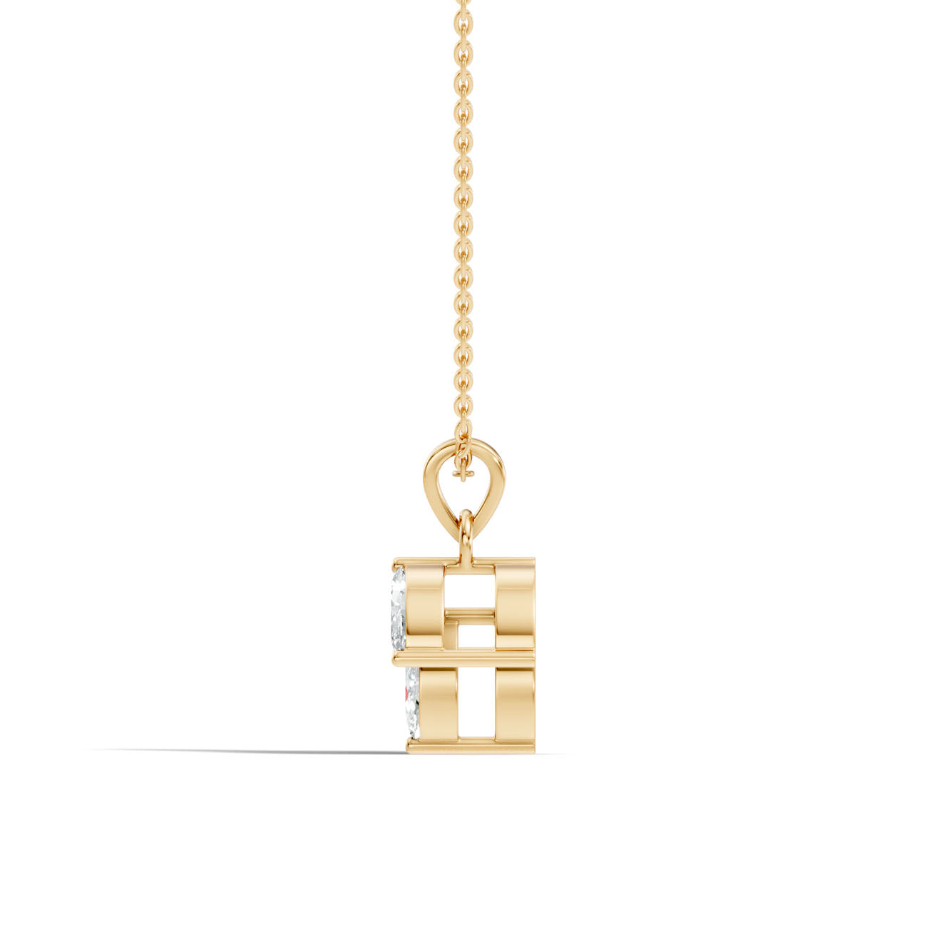.90 Ct. Marquise Diamond Three-Stone Leaf Pendant Necklace (GJSPD-175) 9
