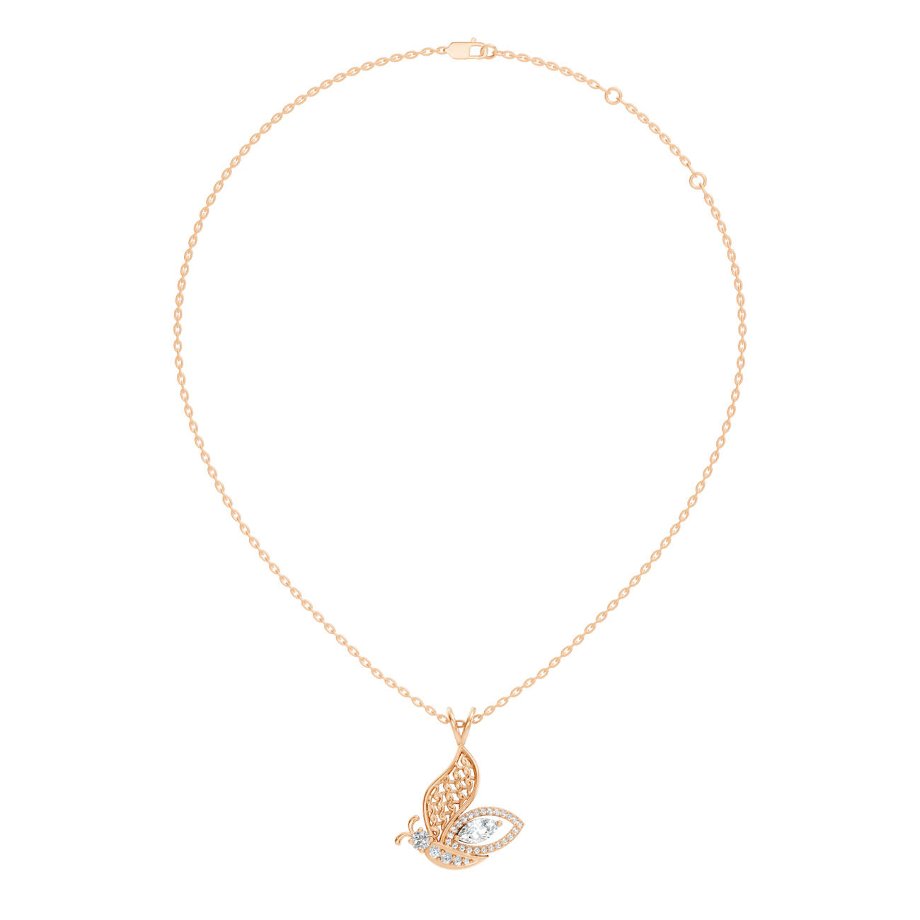 .60 Ct. Marquise Diamond Butterfly Pendant Necklace (GJSPD-180)