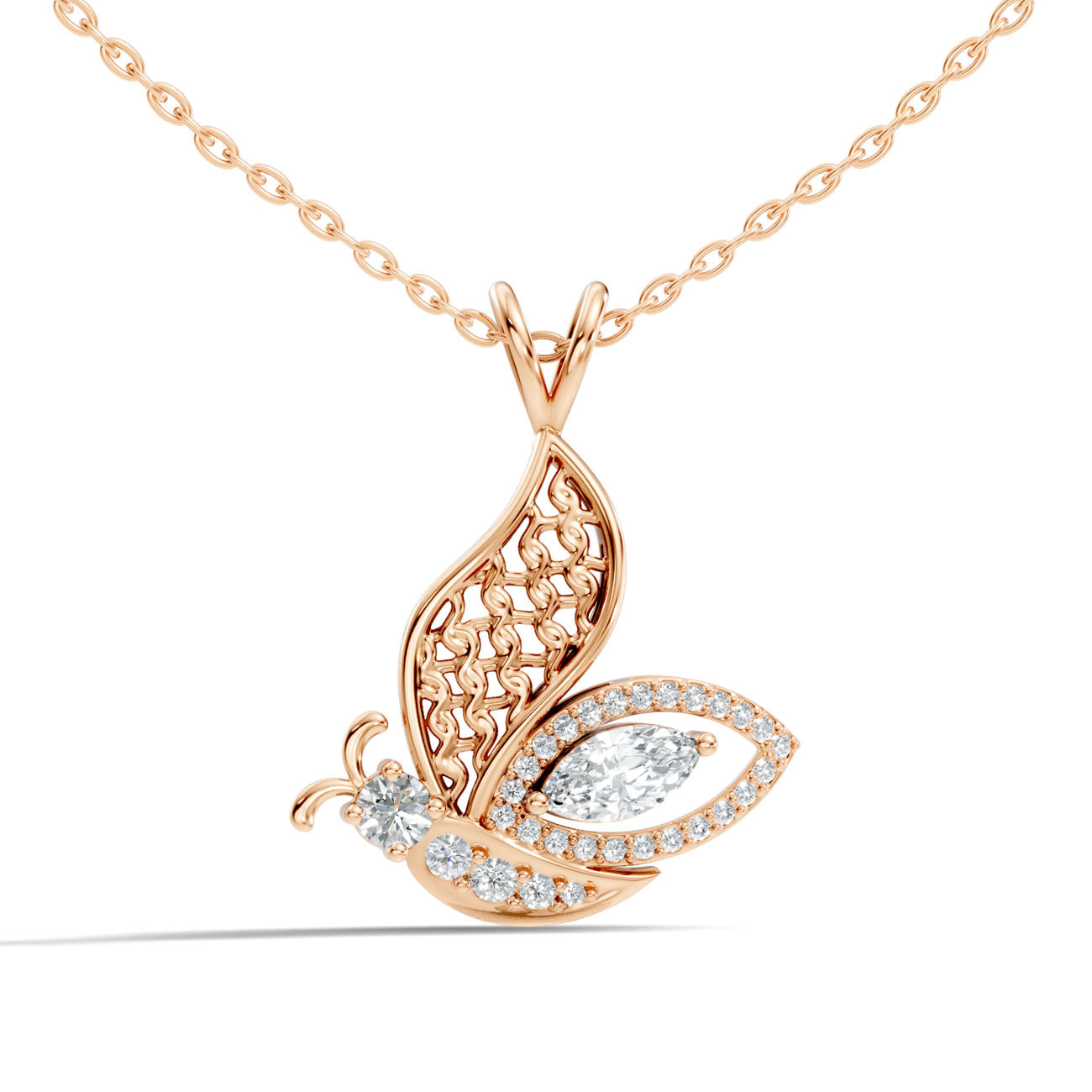 .60 Ct. Marquise Diamond Butterfly Pendant Necklace (GJSPD-180) 8