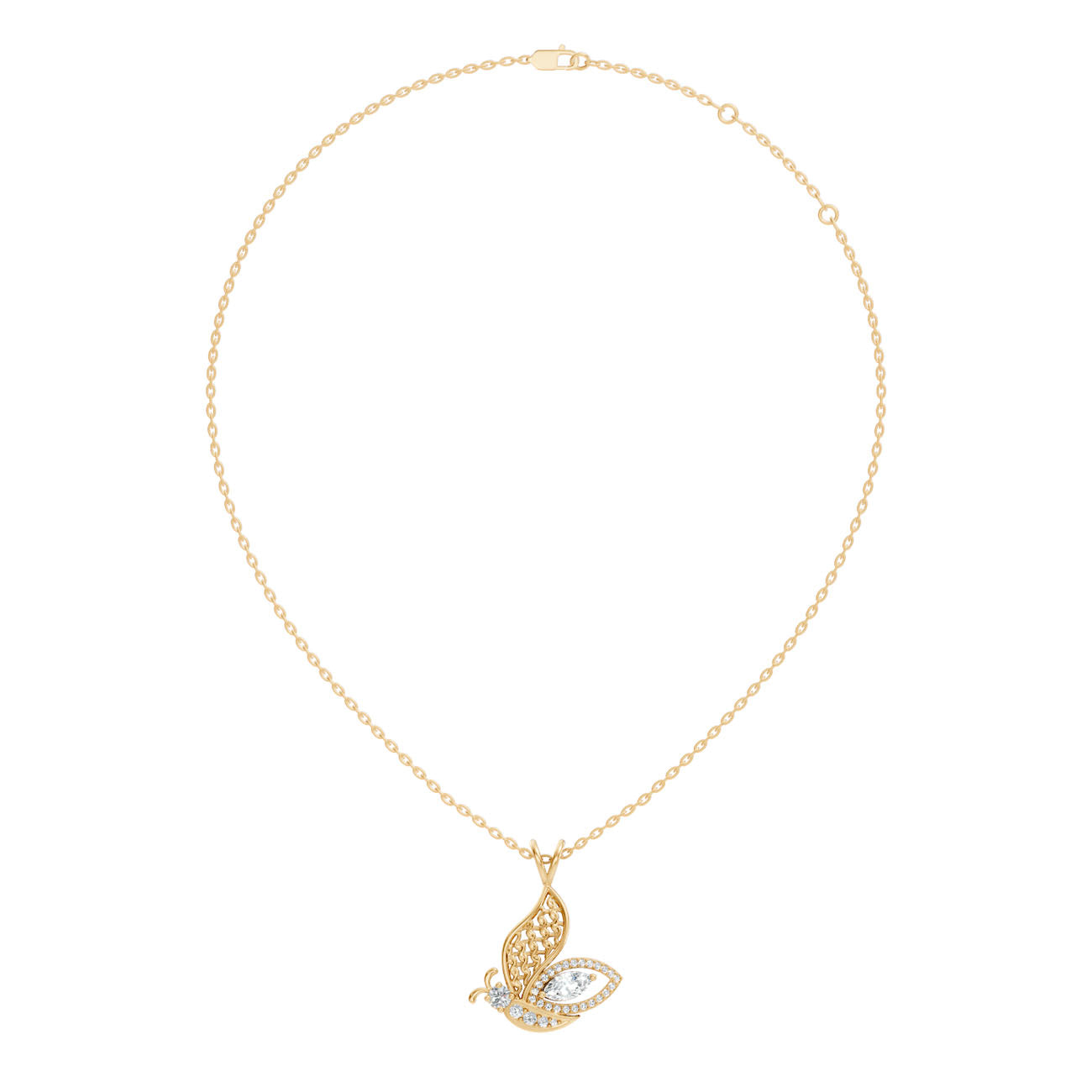 .60 Ct. Marquise Diamond Butterfly Pendant Necklace (GJSPD-180) 7