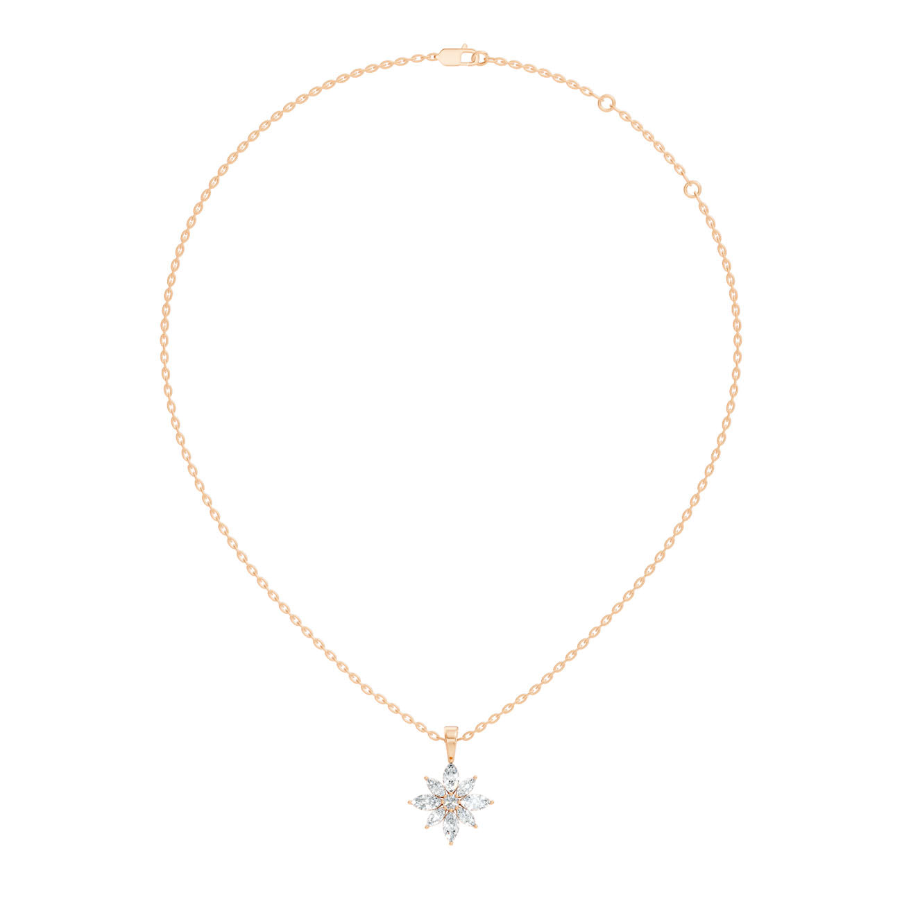 .70 Ct. Marquise Diamond Floral Cluster Pendant Necklace (GJSPD-181) 9