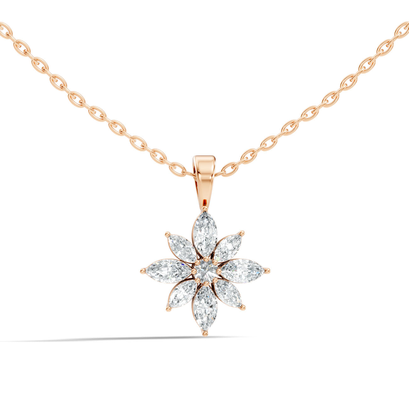 .70 Ct. Marquise Diamond Floral Cluster Pendant Necklace (GJSPD-181) 4