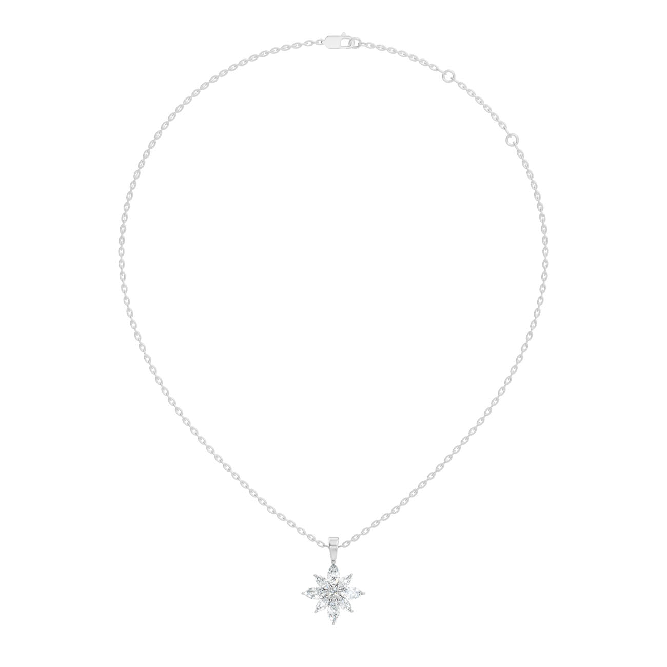 .70 Ct. Marquise Diamond Floral Cluster Pendant Necklace (GJSPD-181)