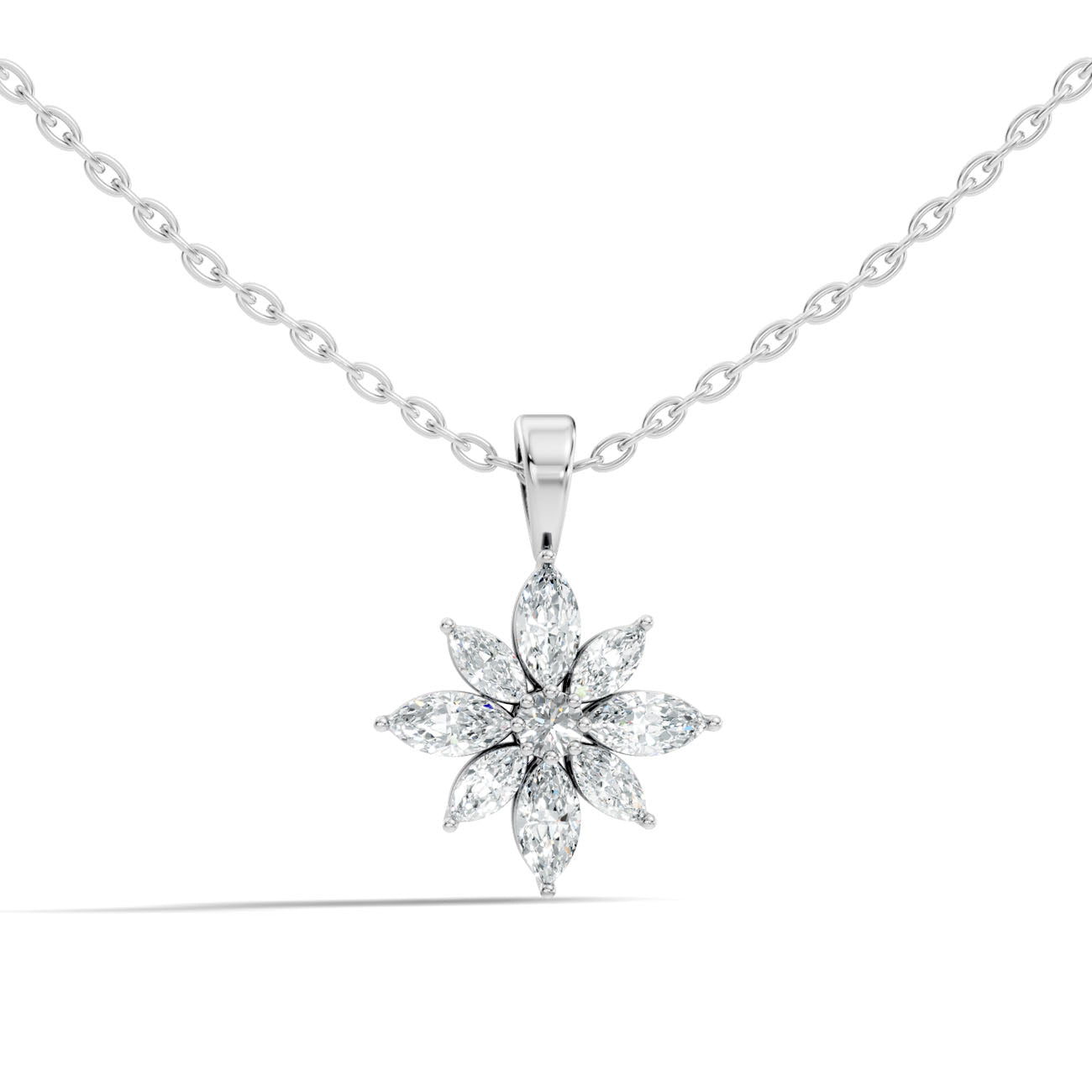 .70 Ct. Marquise Diamond Floral Cluster Pendant Necklace (GJSPD-181) 7