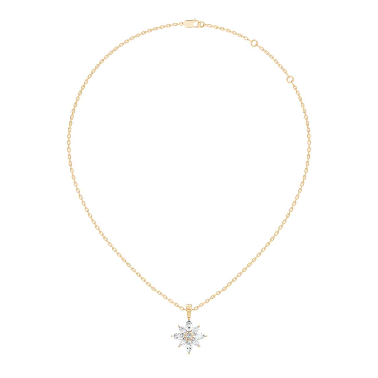 .70 Ct. Marquise Diamond Floral Cluster Pendant Necklace (GJSPD-181) 6