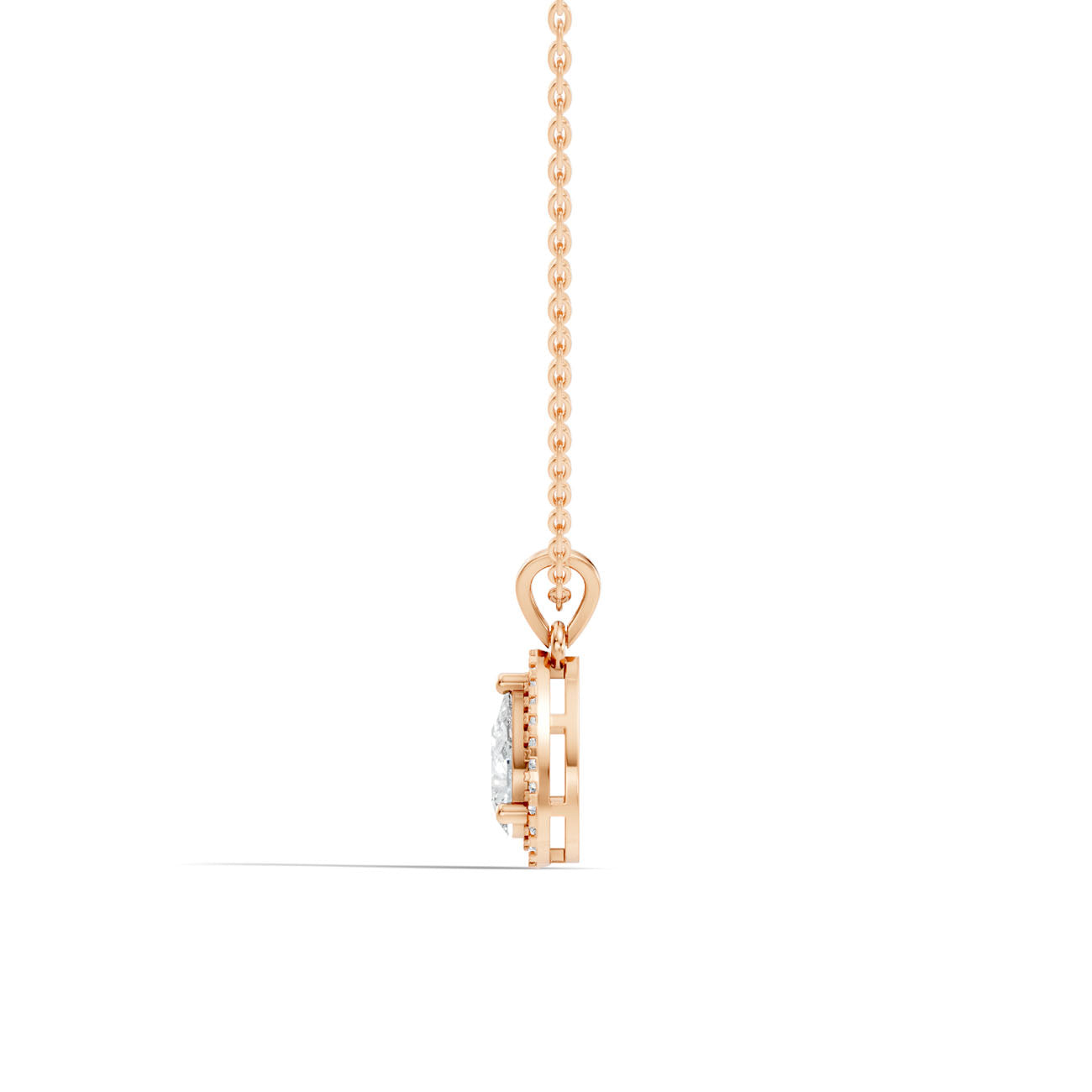 .80 Ct. Pear Diamond Halo Pendant Necklace (GJSPD-183) 9