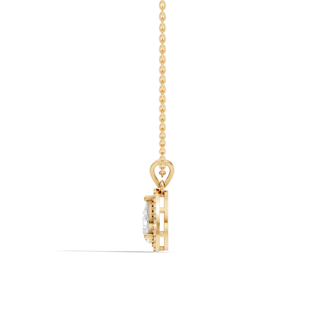 .80 Ct. Pear Diamond Halo Pendant Necklace (GJSPD-183) 3