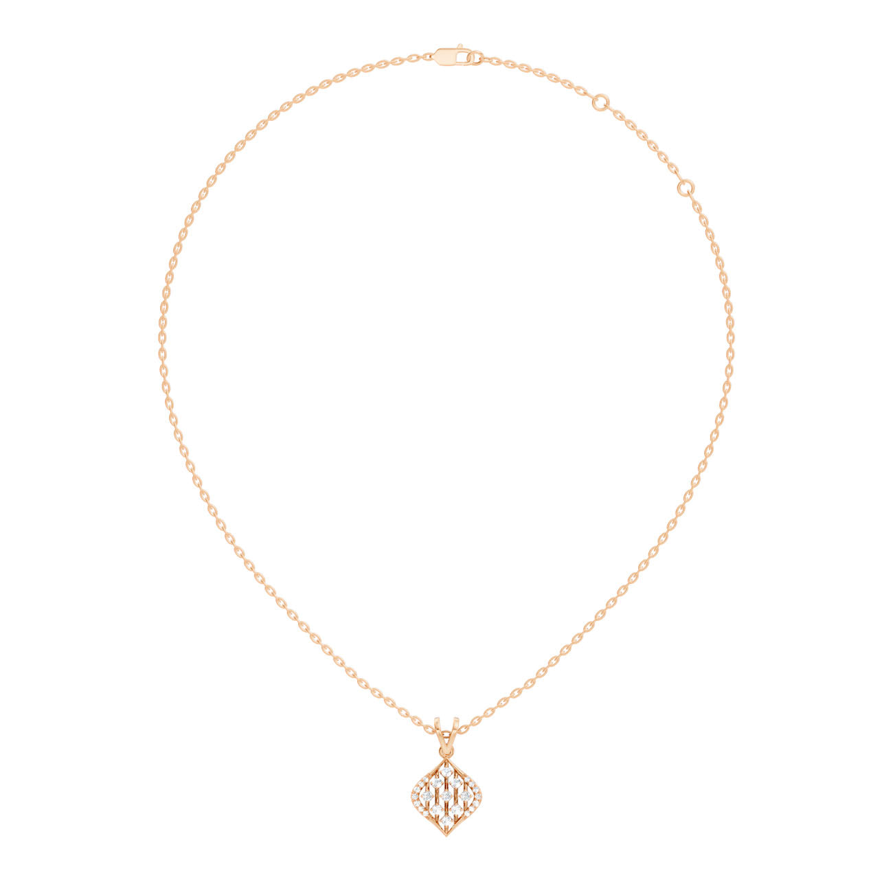 .20 Ct. Diamond Lattice Drop Pendant Necklace (GJSPD-184)
