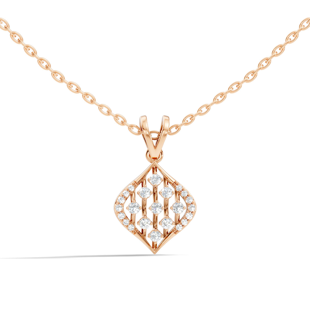 .20 Ct. Diamond Lattice Drop Pendant Necklace (GJSPD-184) 4