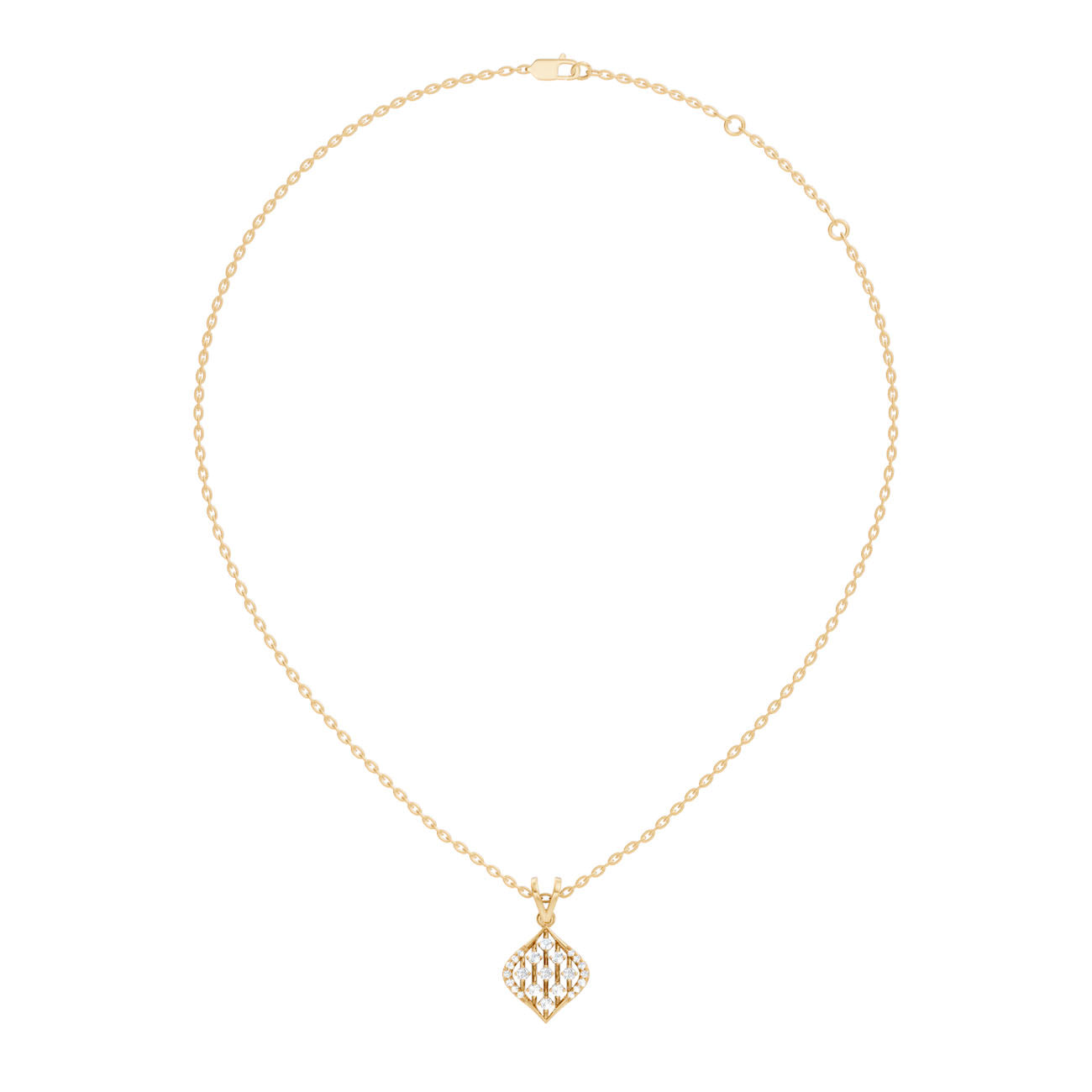 .20 Ct. Diamond Lattice Drop Pendant Necklace (GJSPD-184) 7