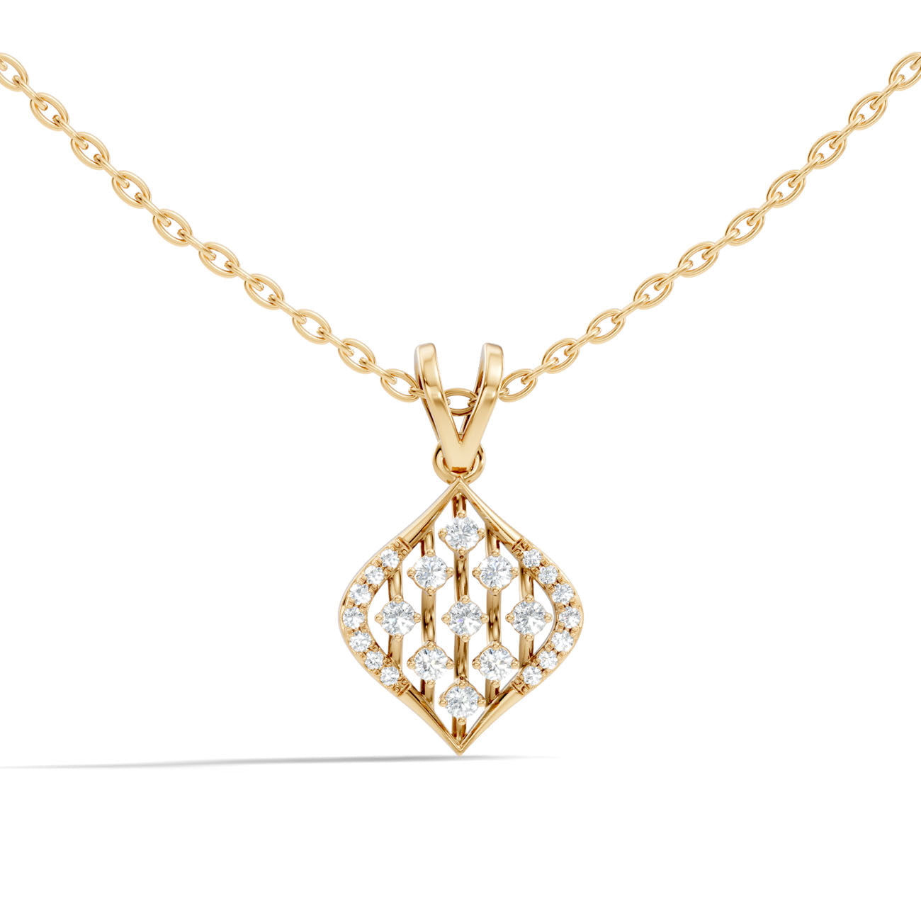 .20 Ct. Diamond Lattice Drop Pendant Necklace (GJSPD-184) 8