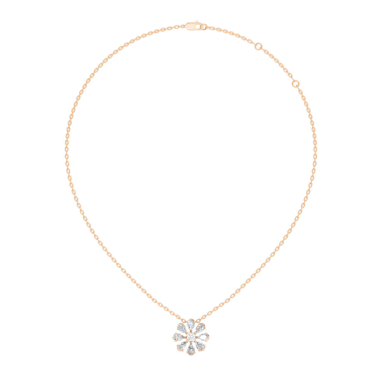 .83 Ct. Diamond Lattice Drop Pendant Necklace (GJSPD-187)