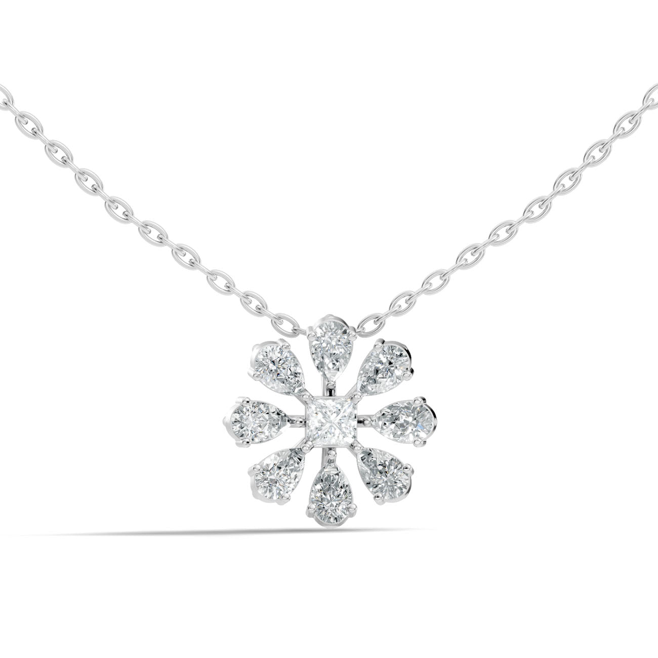 .83 Ct. Diamond Lattice Drop Pendant Necklace (GJSPD-187)
