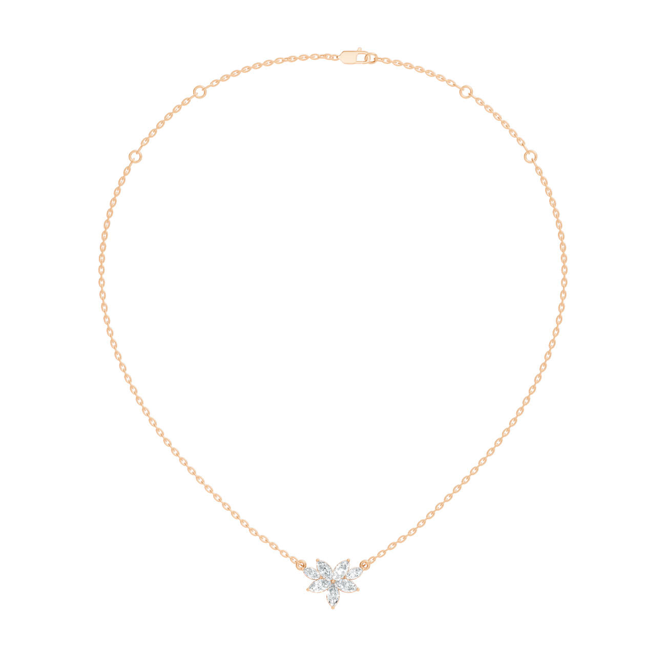 .60 Ct. Marquise Diamond Floral Pendant Necklace (GJSPD-188)