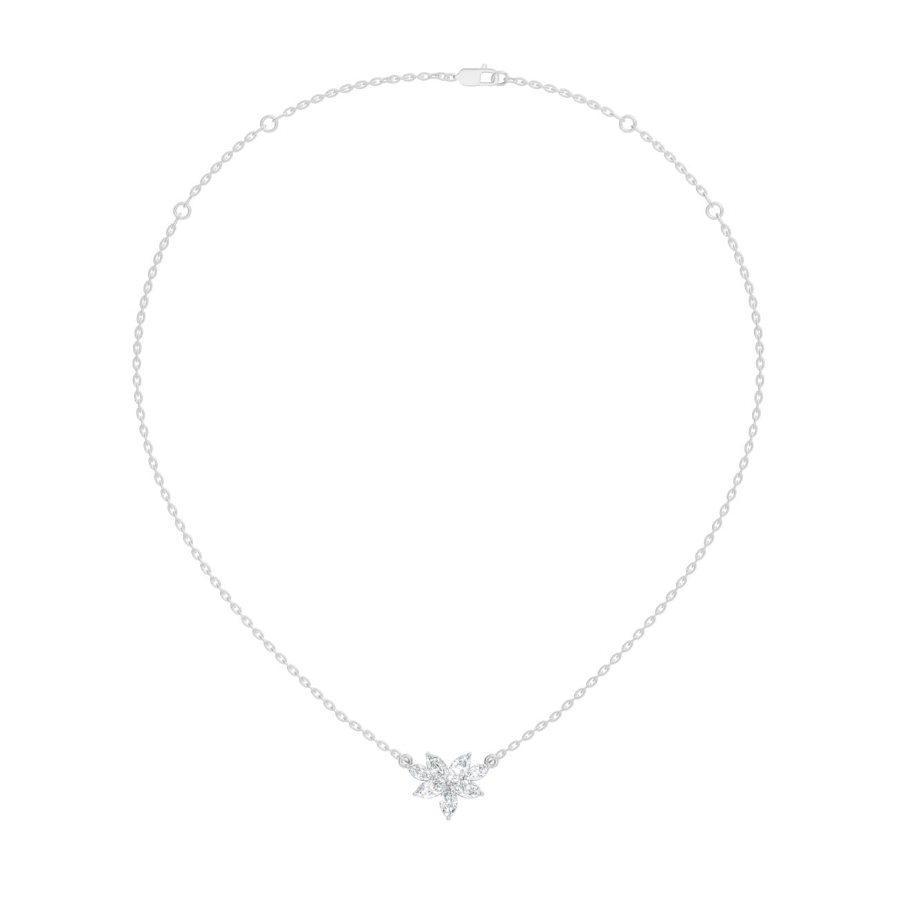 .60 Ct. Marquise Diamond Floral Pendant Necklace (GJSPD-188) 5