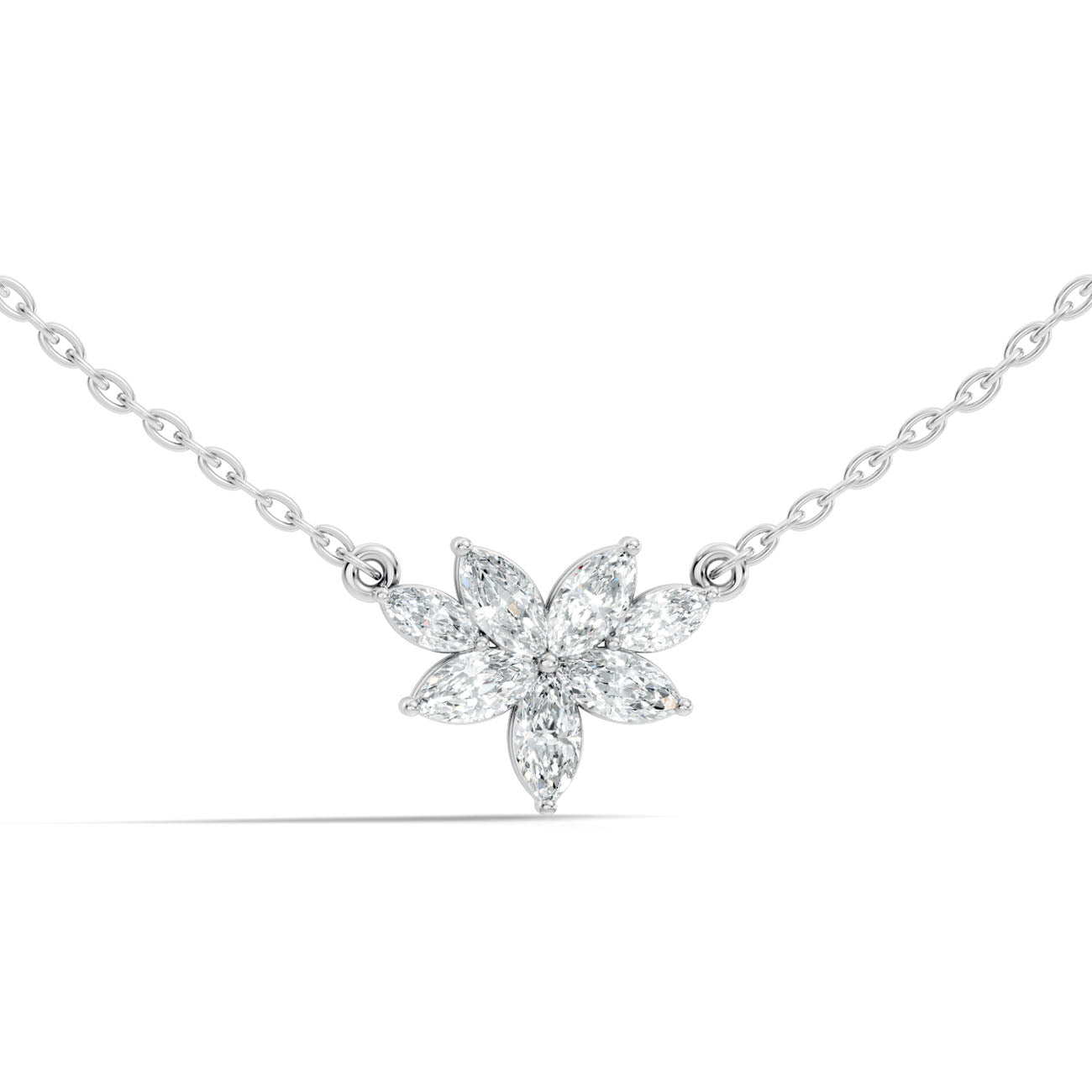 .60 Ct. Marquise Diamond Floral Pendant Necklace (GJSPD-188)