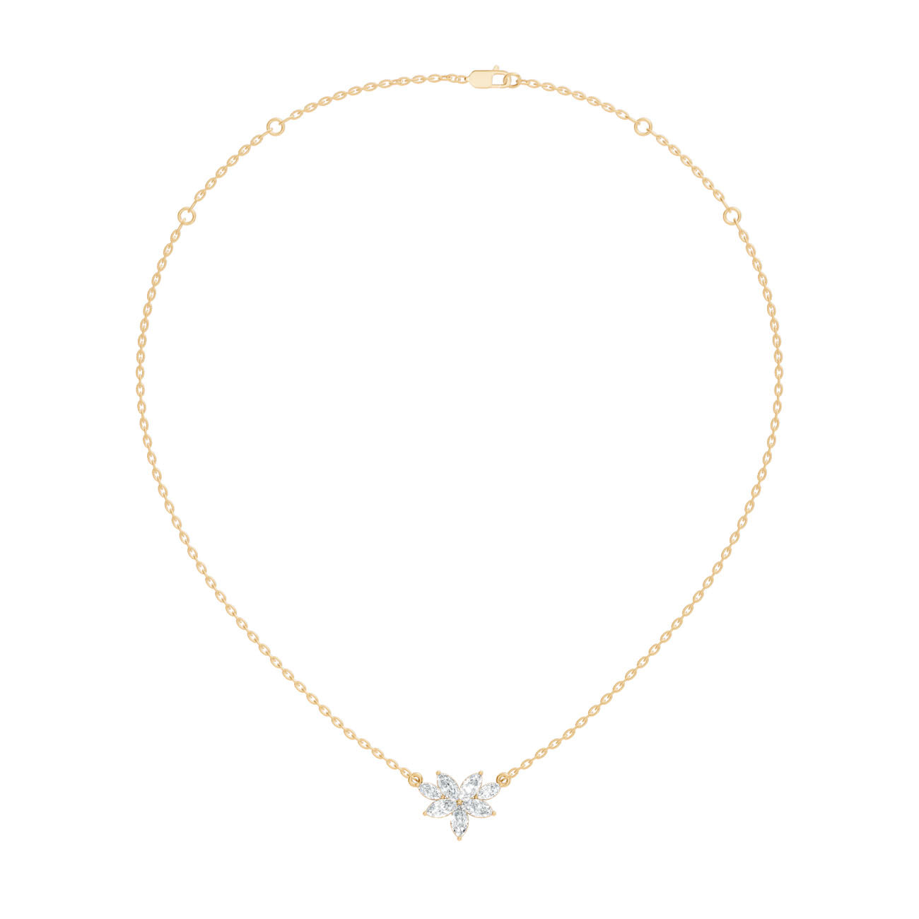 .60 Ct. Marquise Diamond Floral Pendant Necklace (GJSPD-188) 7