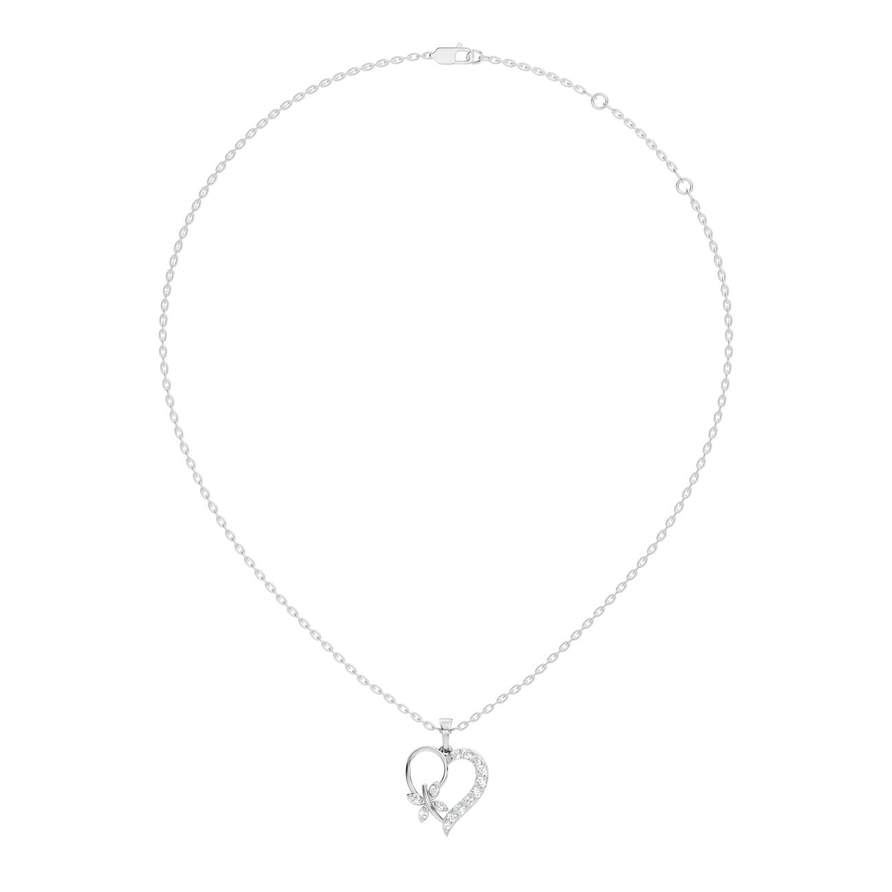 .22 Ct. Diamond Heart & Butterfly Pendant Necklace (GJSPD-189) 6
