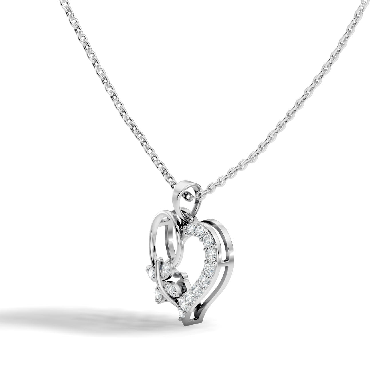 .22 Ct. Diamond Heart & Butterfly Pendant Necklace (GJSPD-189) 9
