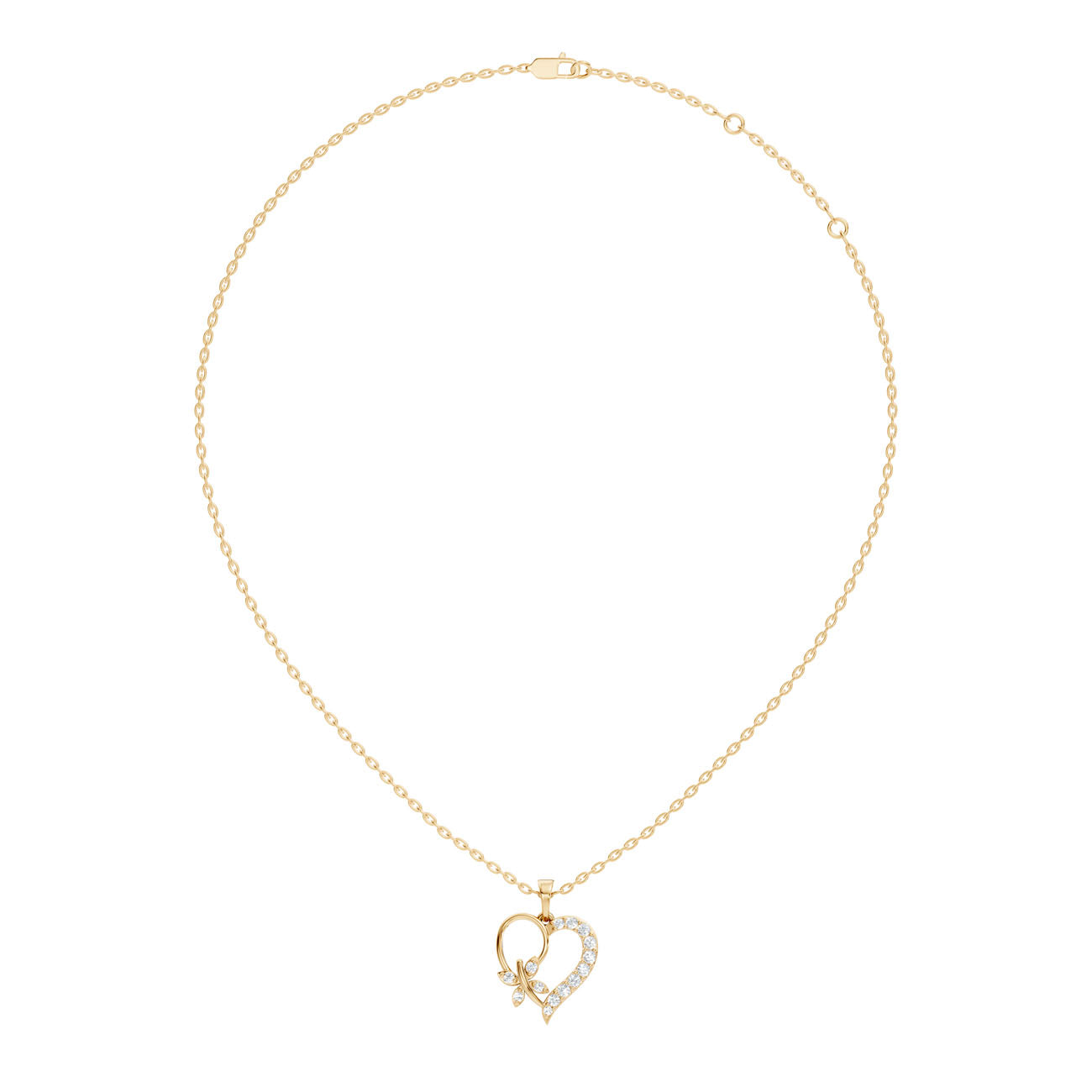 .22 Ct. Diamond Heart & Butterfly Pendant Necklace (GJSPD-189) 3