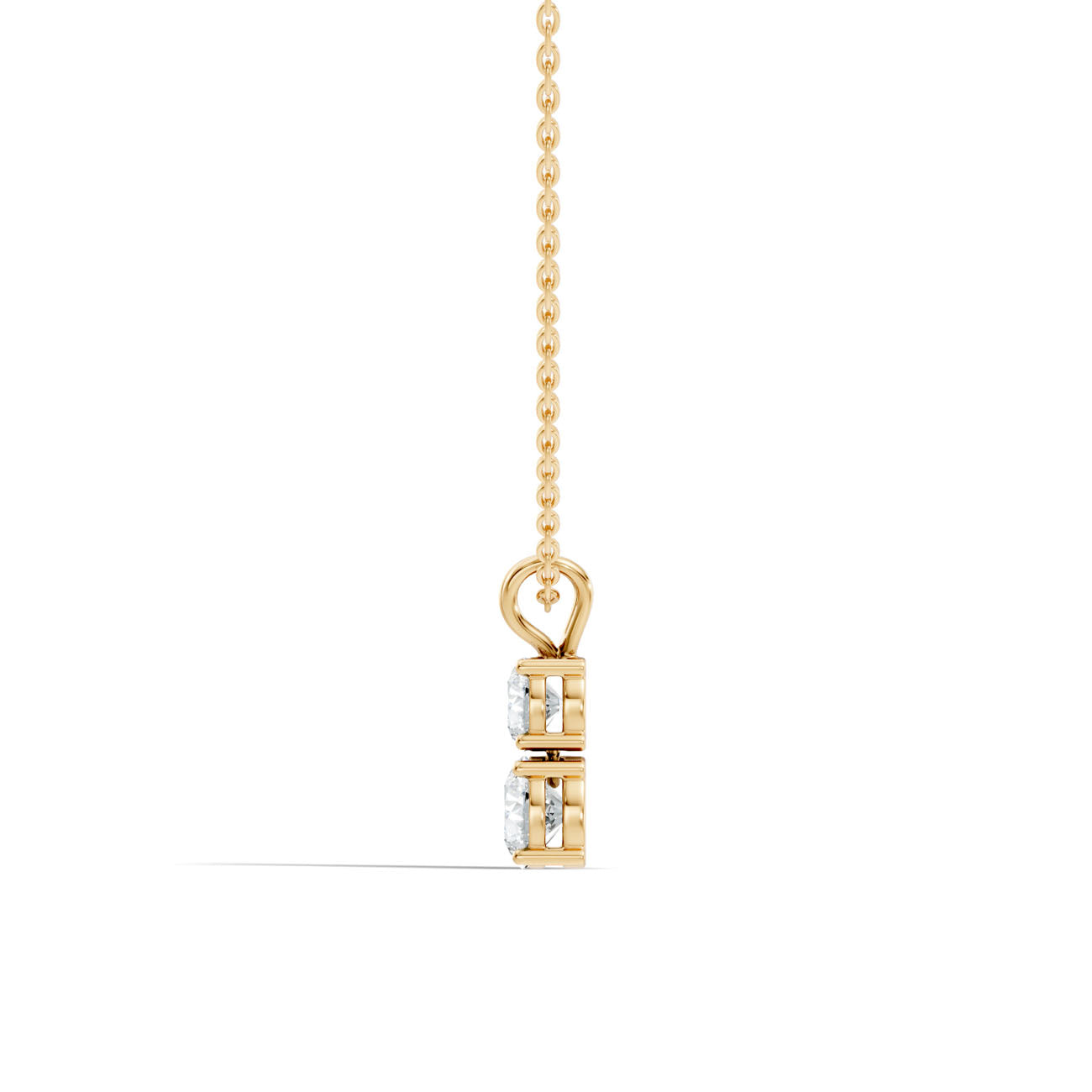 1.35 Ct. Two-Stone Round Diamond Drop Pendant Necklace (GJSPD-19) 9