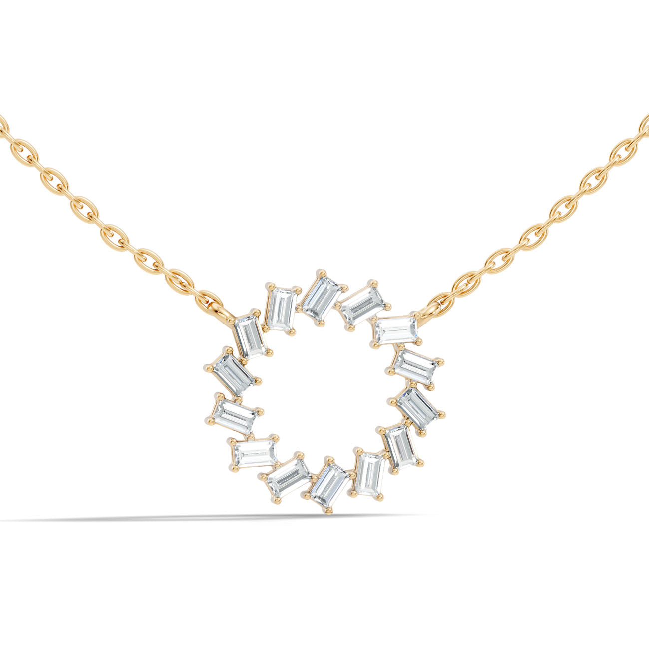 .50 Ct. Baguette Diamond Circle Pendant Necklace (GJSPD-20) 8