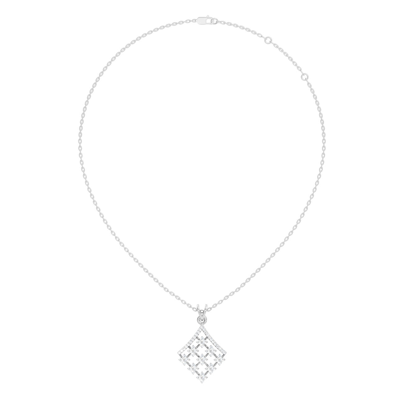 .55 Ct. Round Diamond Lattice Drop Pendant Necklace (GJSPD-23) 5