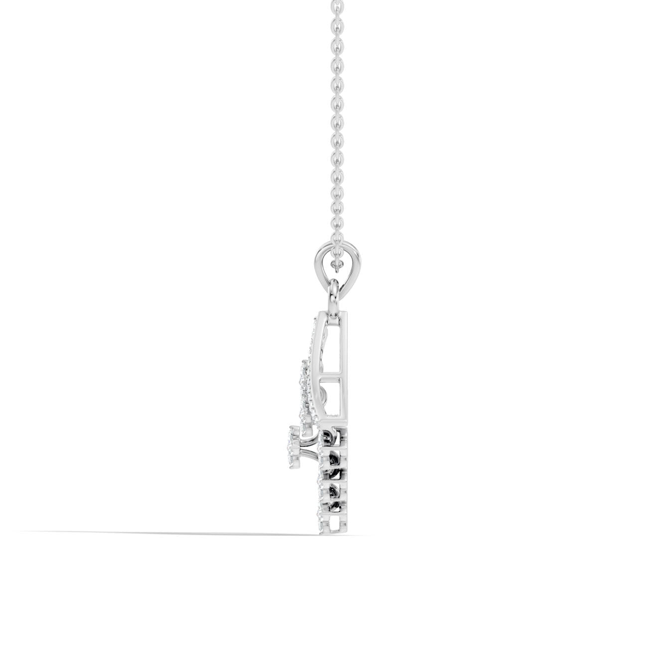 .55 Ct. Round Diamond Lattice Drop Pendant Necklace (GJSPD-23) 6