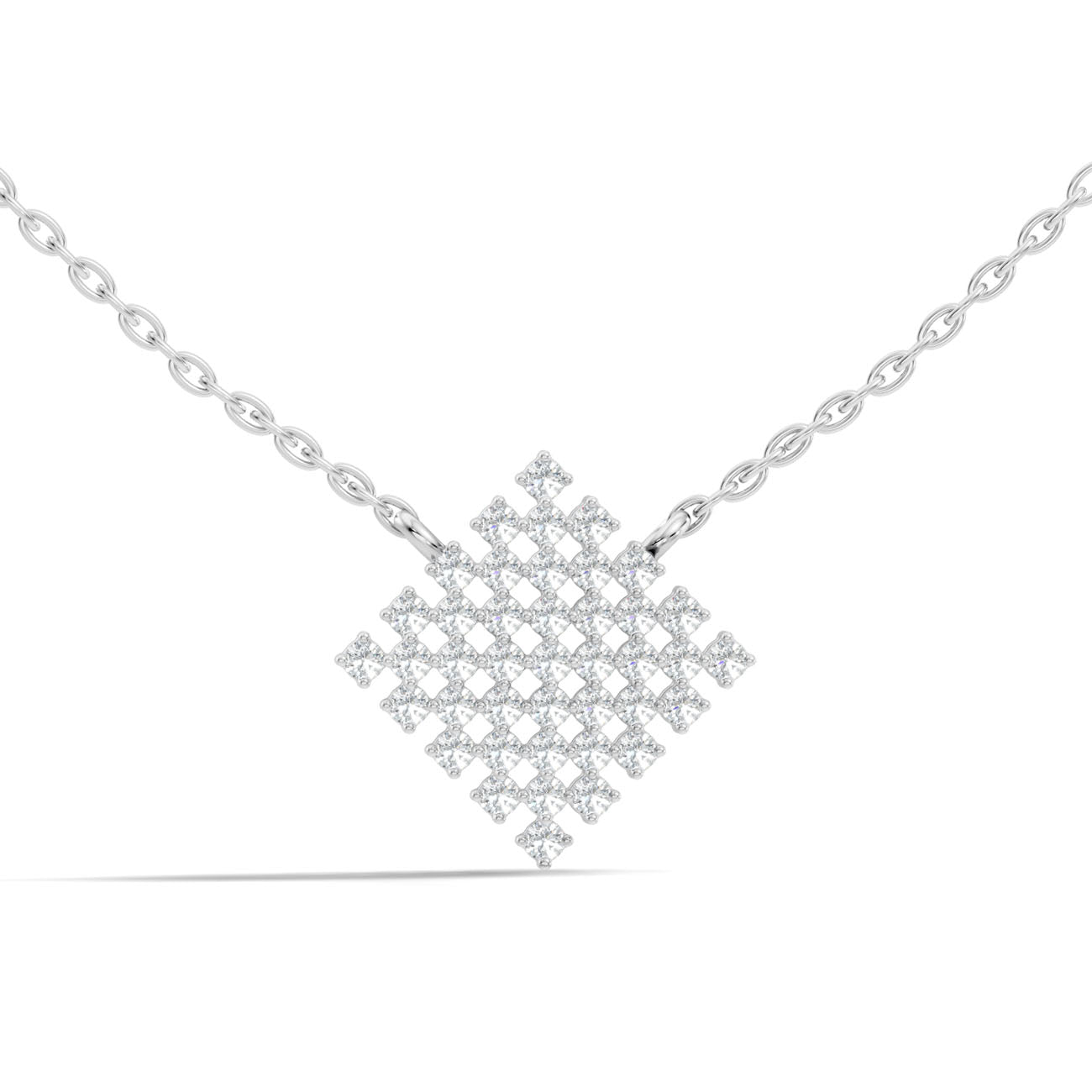 .50 Ct. Round Diamond Lattice Heart Pendant Necklace (GJSPD-29)