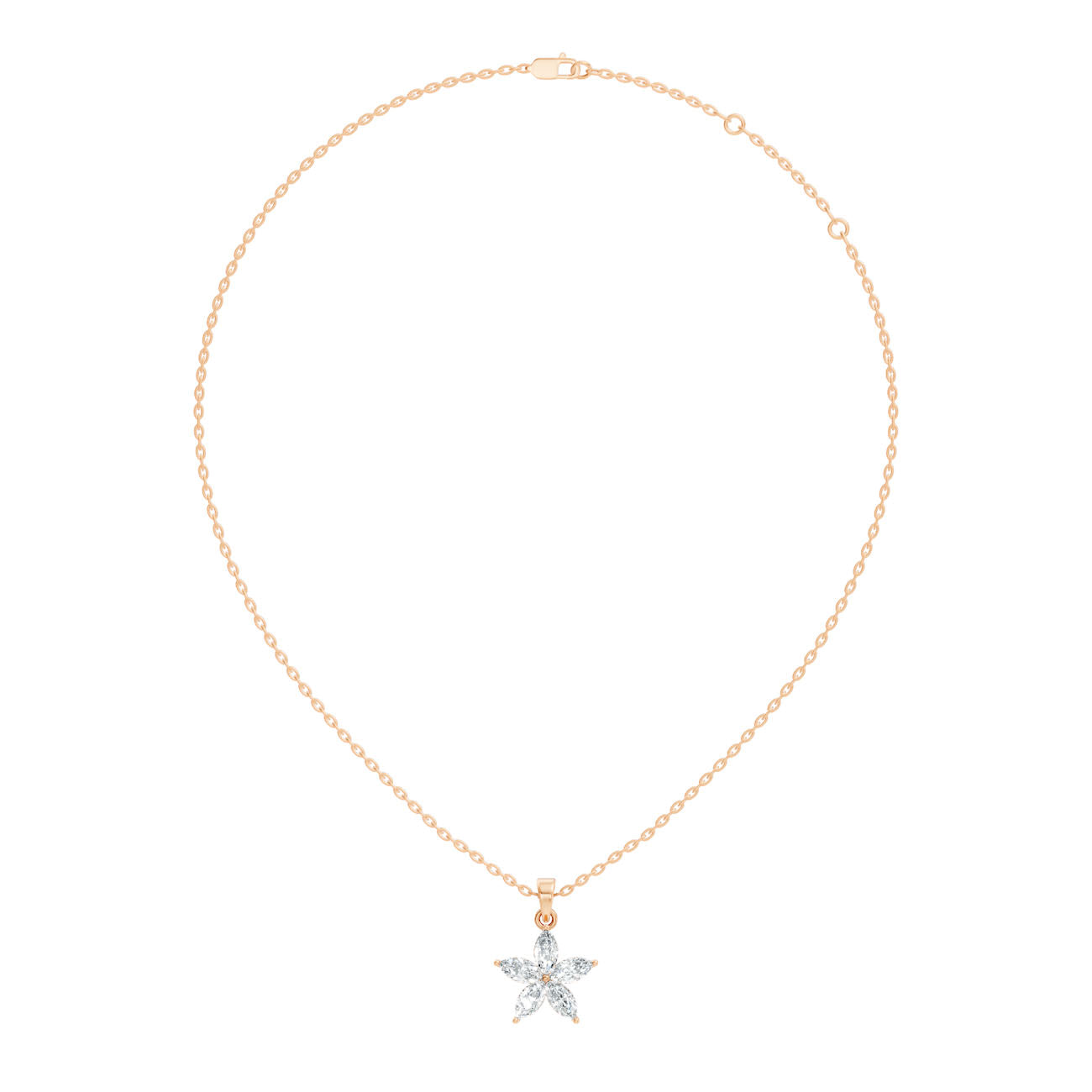 .95 Ct. Marquise Diamond Floral Pendant Necklace (GJSPD-33) 7