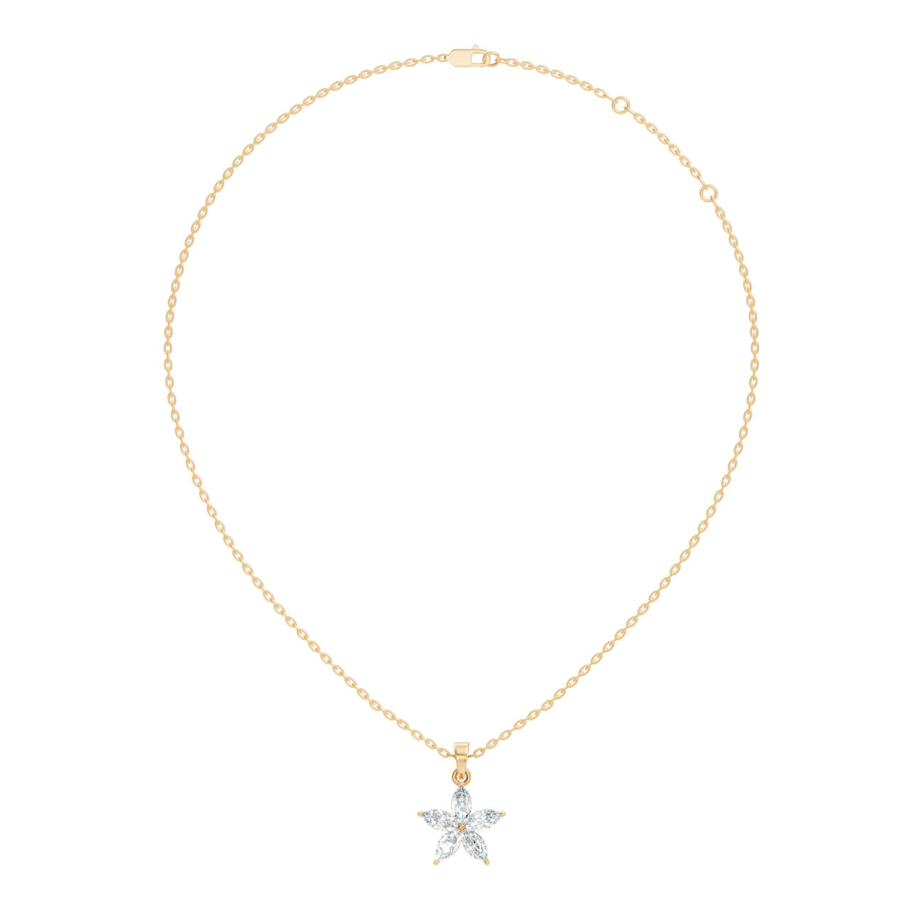 .95 Ct. Marquise Diamond Floral Pendant Necklace (GJSPD-33) 4