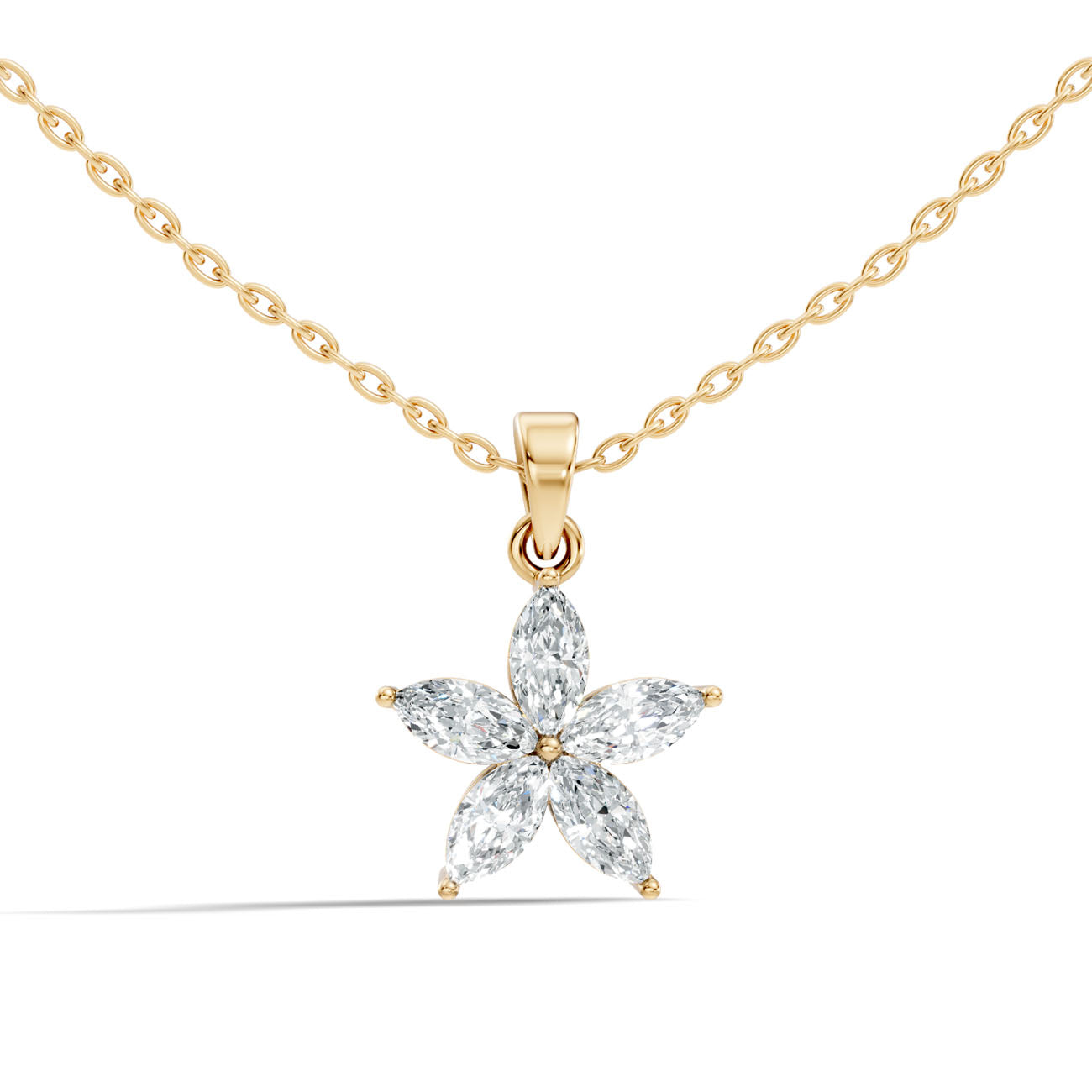 .95 Ct. Marquise Diamond Floral Pendant Necklace (GJSPD-33) 5