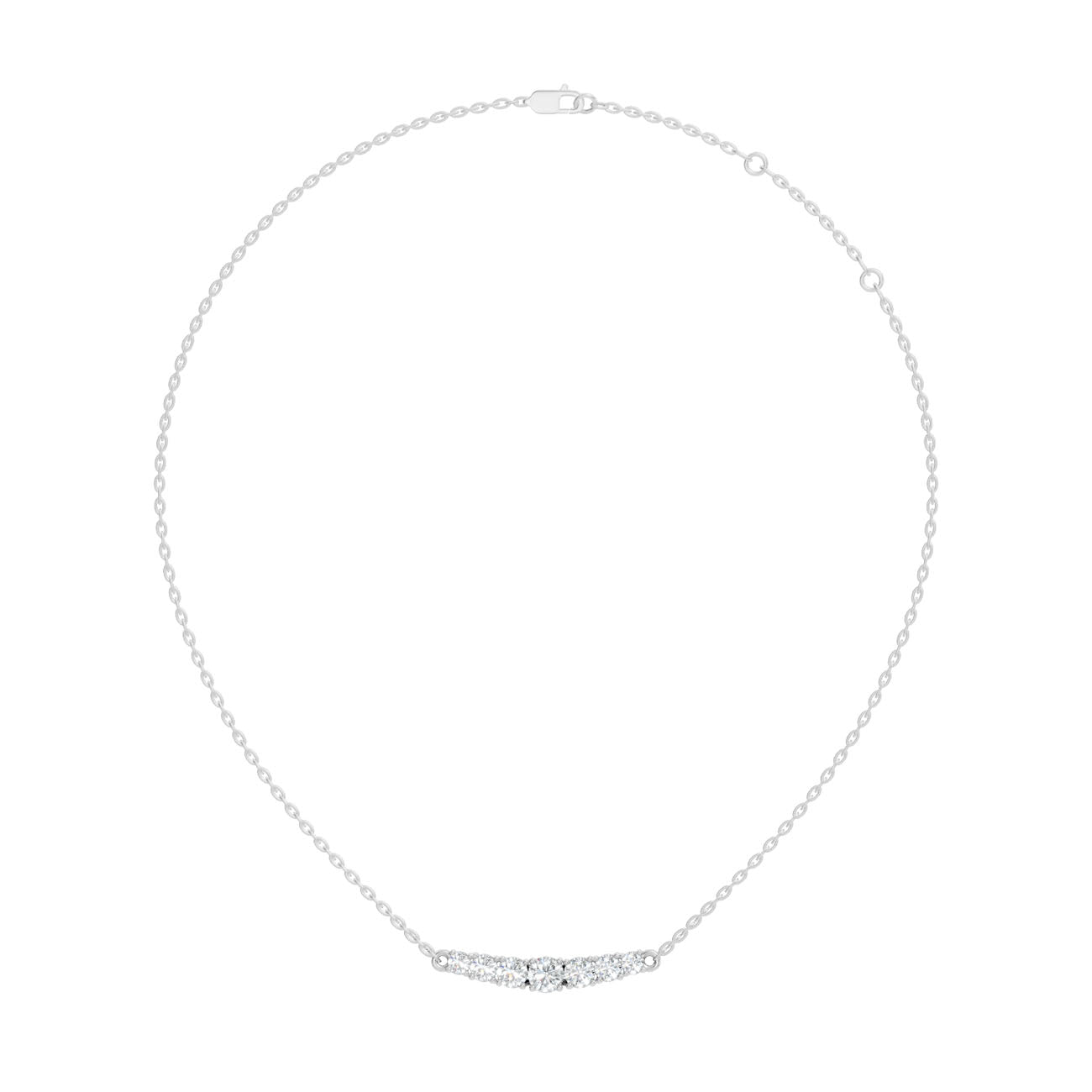 .95 Ct. Graduated Round Diamond Bar Pendant Necklace (GJSPD-34) 6