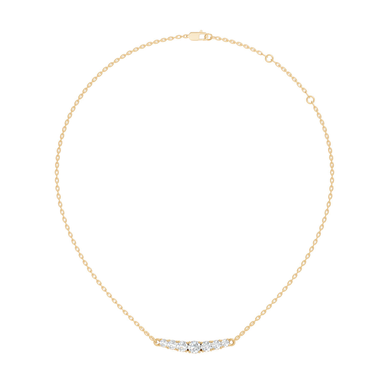 .95 Ct. Graduated Round Diamond Bar Pendant Necklace (GJSPD-34) 8