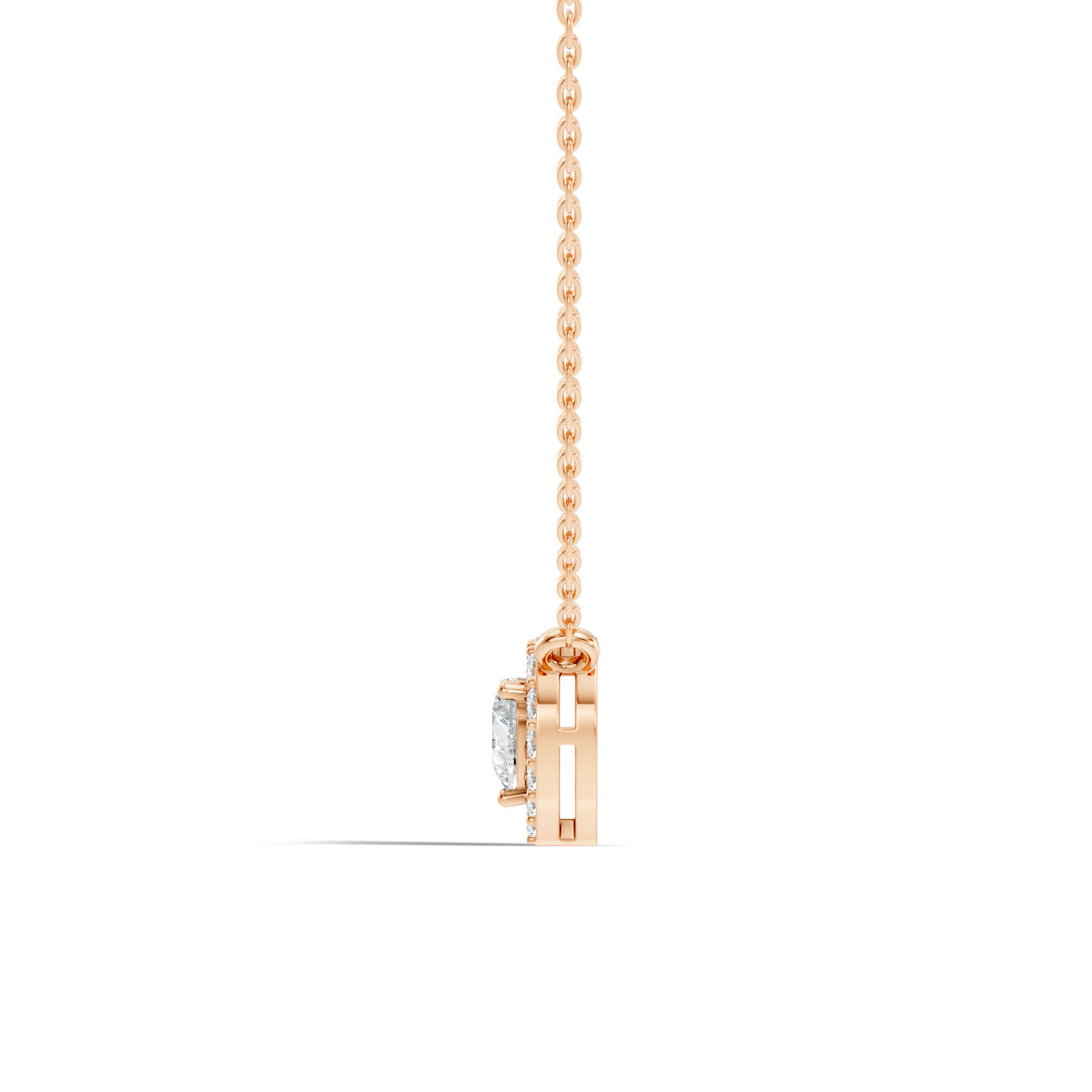 1.10 Ct. Heart Diamond Halo Pendant Necklace (GJSPD-37) 3