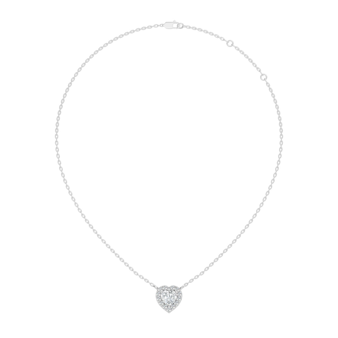 1.10 Ct. Heart Diamond Halo Pendant Necklace (GJSPD-37) 5