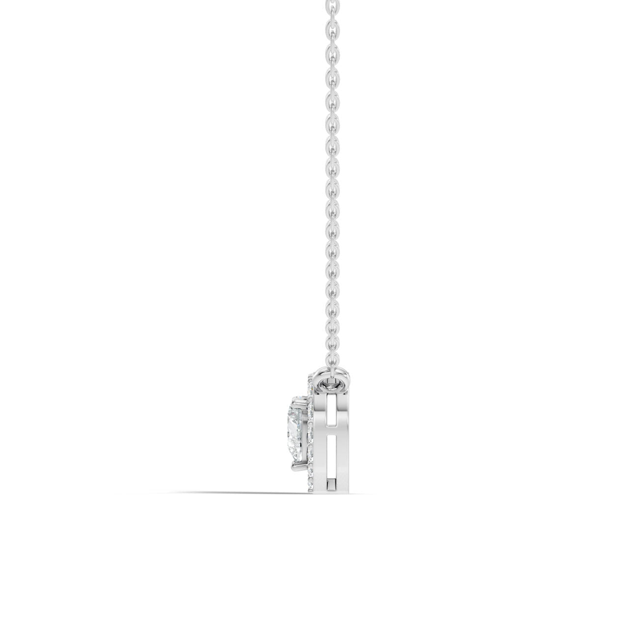 1.10 Ct. Heart Diamond Halo Pendant Necklace (GJSPD-37) 6