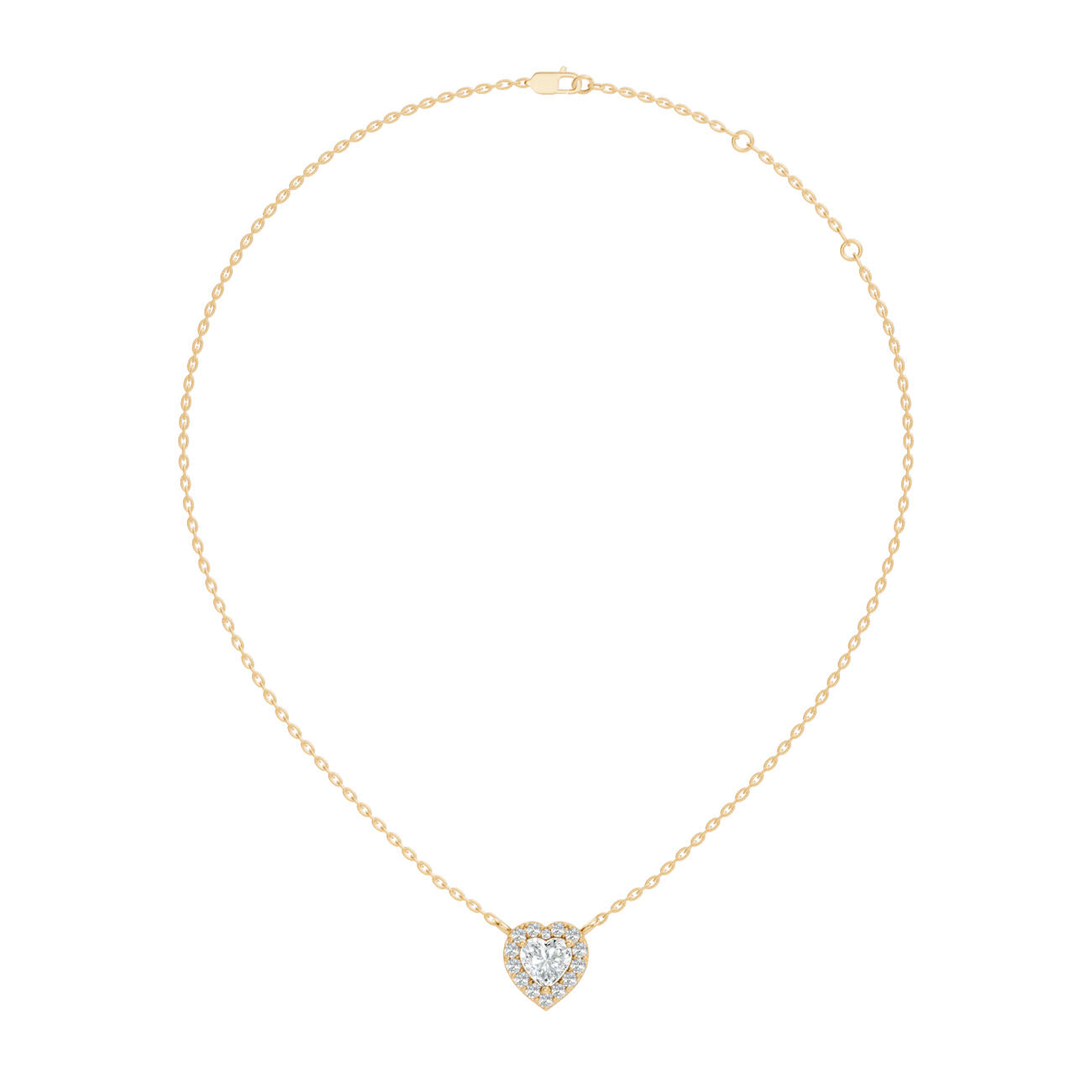 1.10 Ct. Heart Diamond Halo Pendant Necklace (GJSPD-37) 7