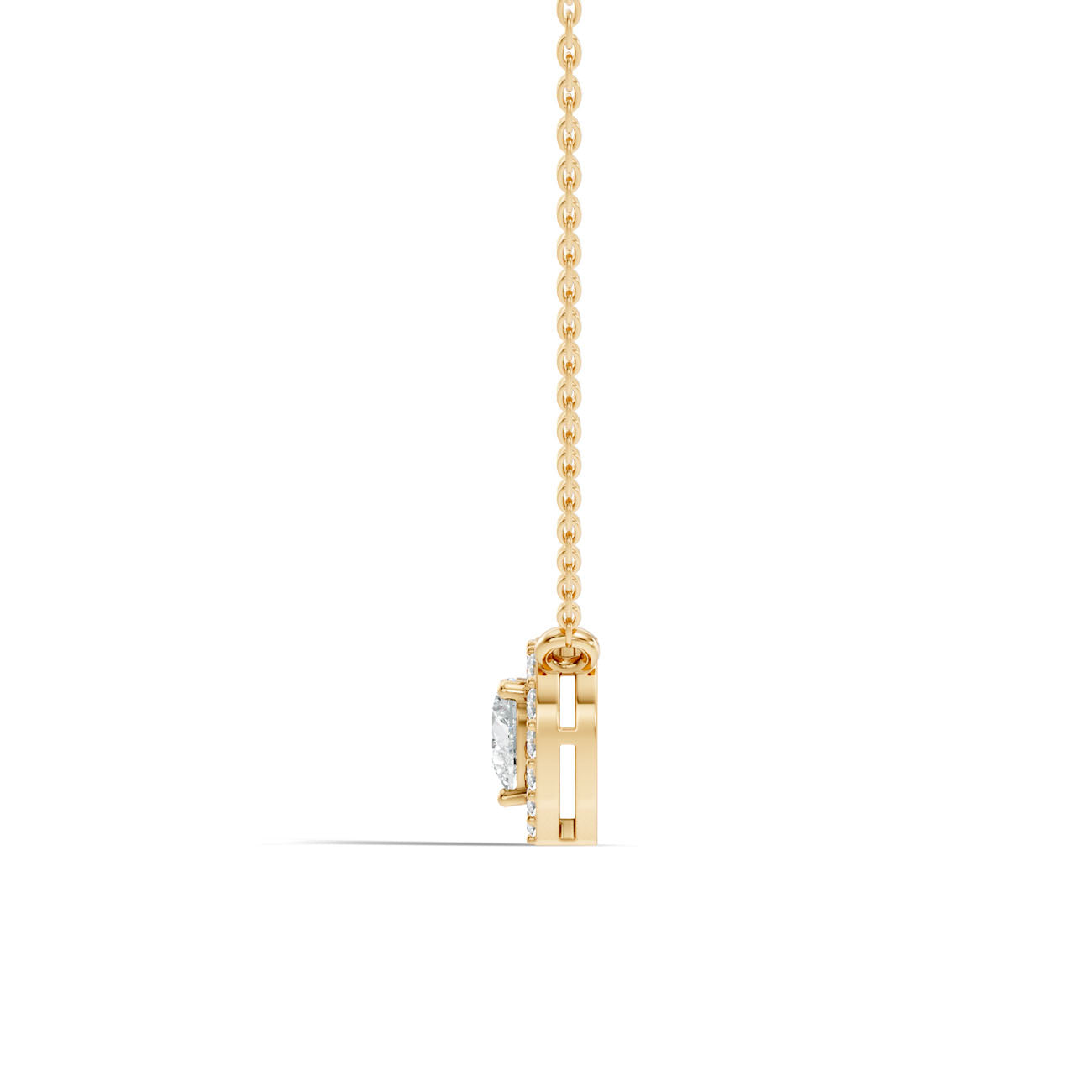 1.10 Ct. Heart Diamond Halo Pendant Necklace (GJSPD-37) 9